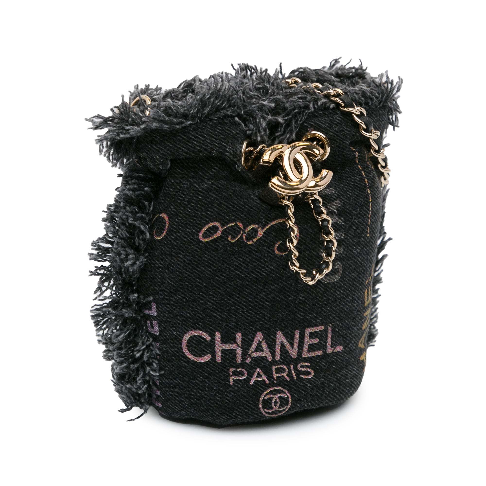 Chanel Mini Denim Mood Bucket with Chain - image 2