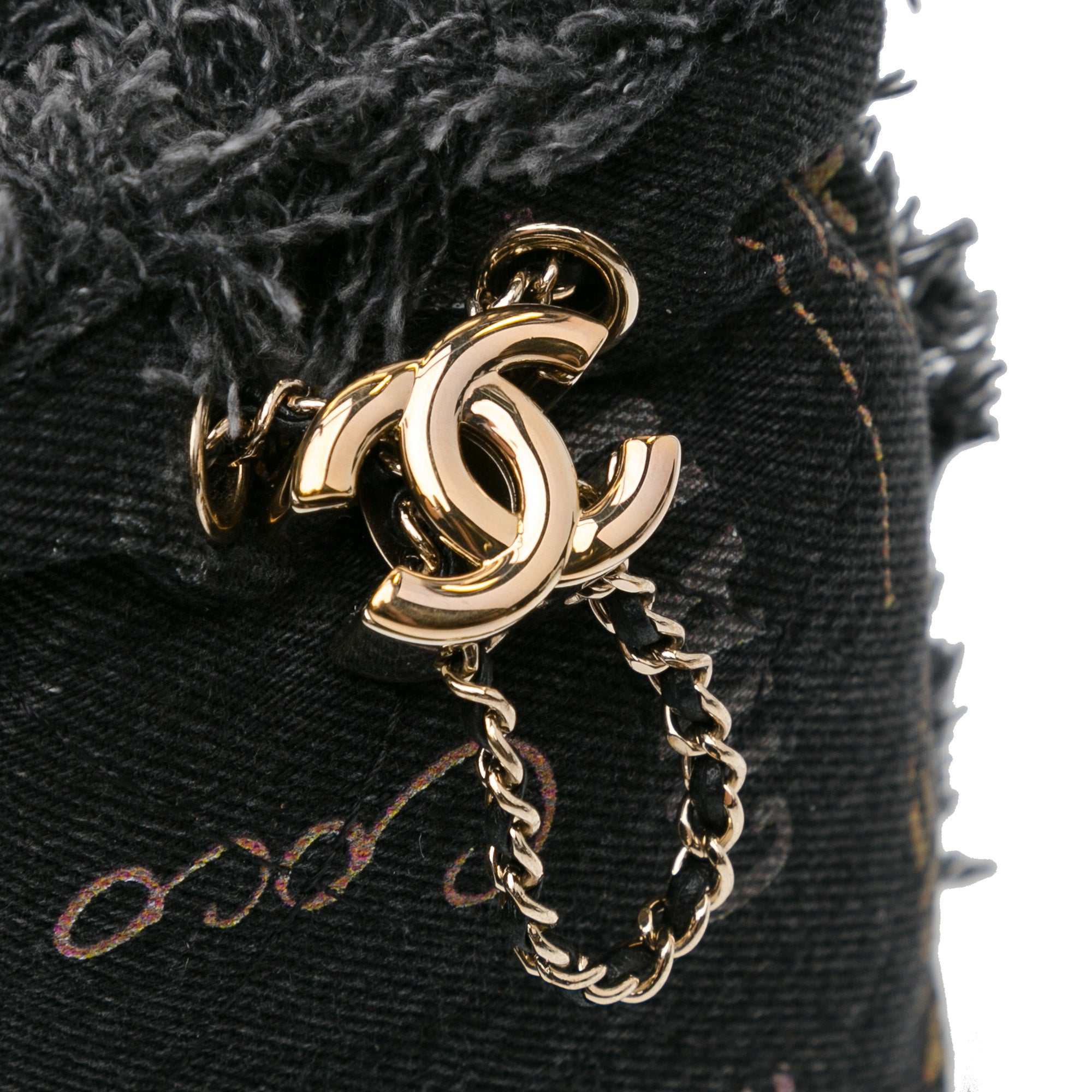 Chanel Mini Denim Mood Bucket with Chain - image 7
