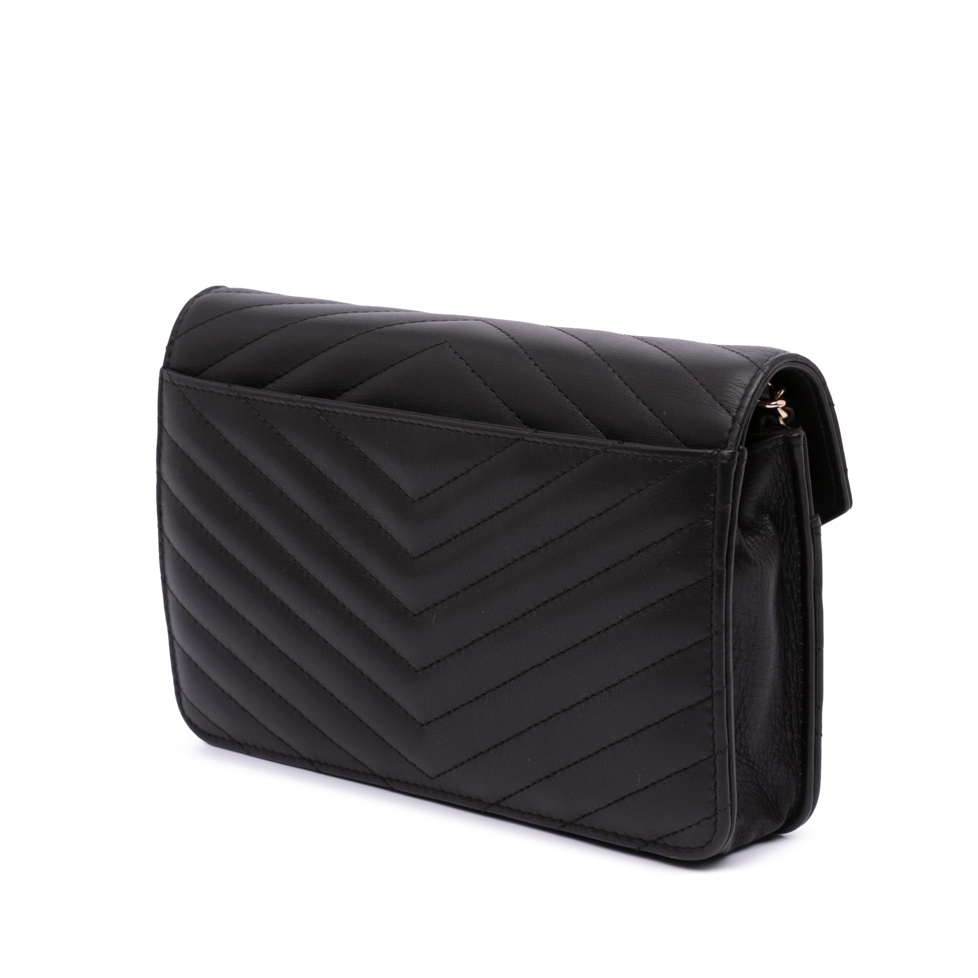 Chanel Goatskin Chevron Statement Wallet On Chain - image 2