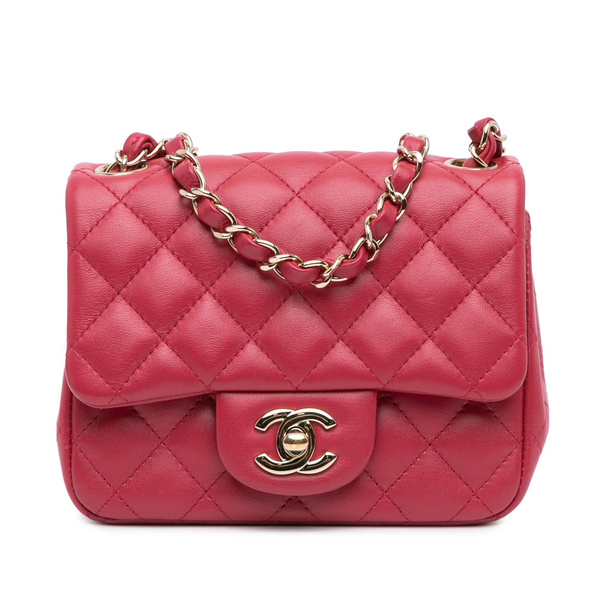 Chanel Mini Square Classic Lambskin Single Flap - image 1
