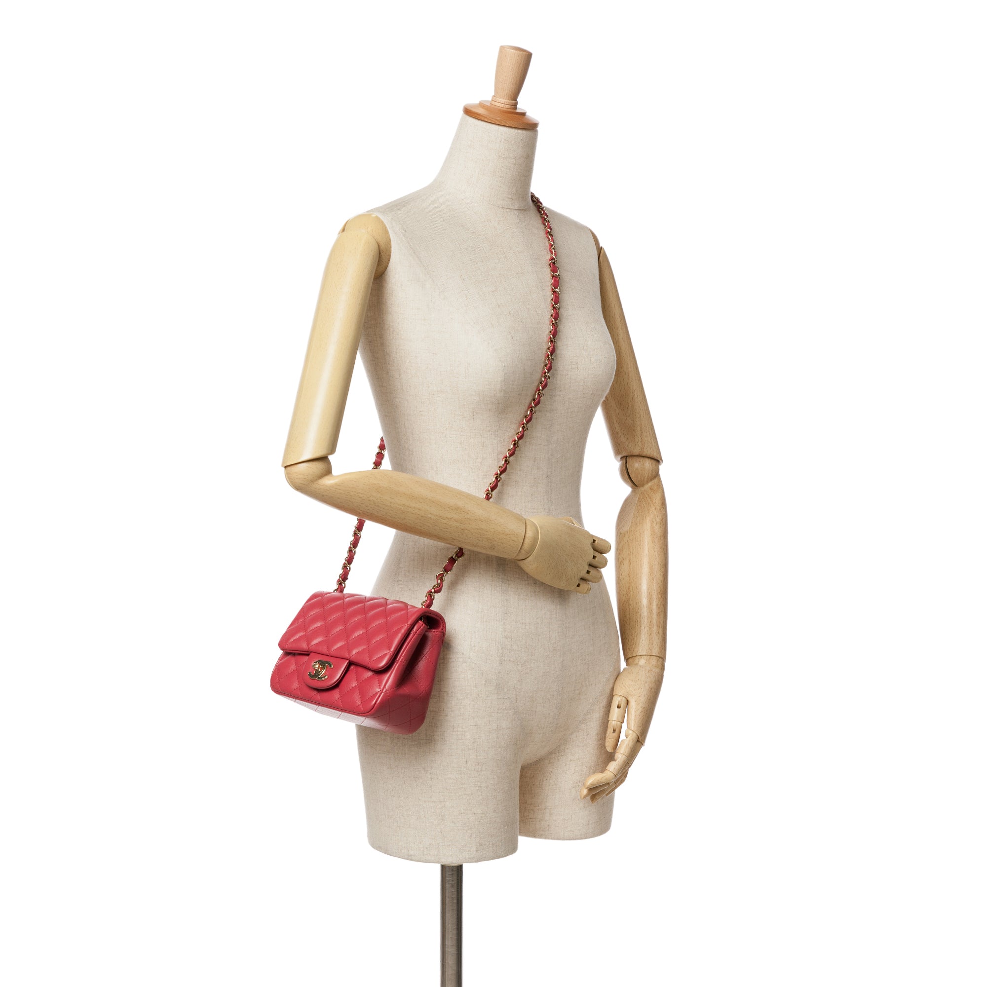 Chanel Mini Square Classic Lambskin Single Flap - image 9