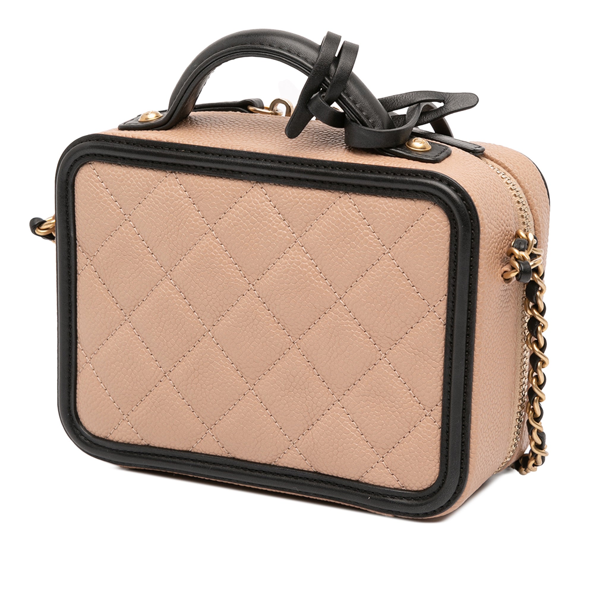 Chanel Small Bicolor Caviar CC Filigree Vanity Case - image 2