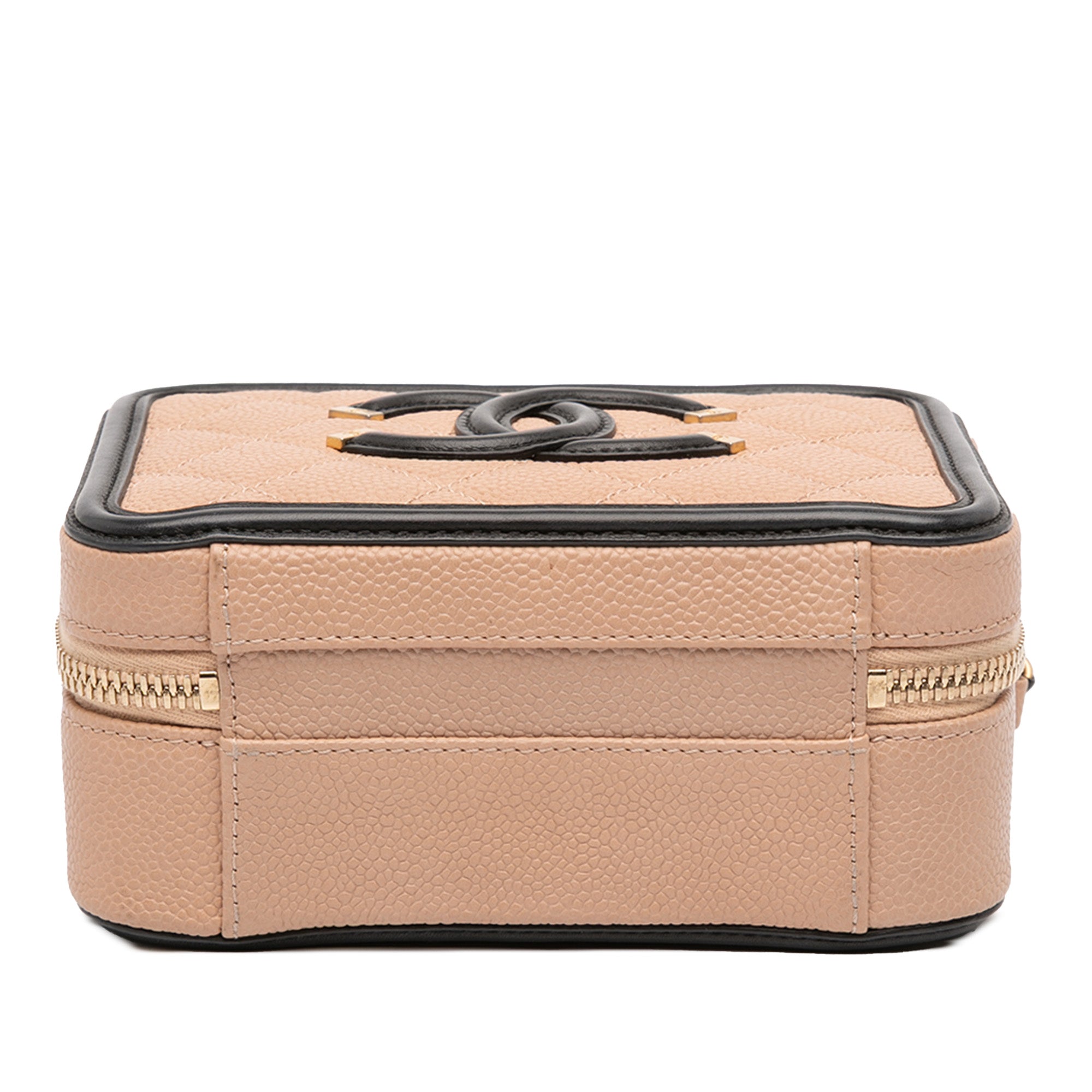 Chanel Small Bicolor Caviar CC Filigree Vanity Case - image 3