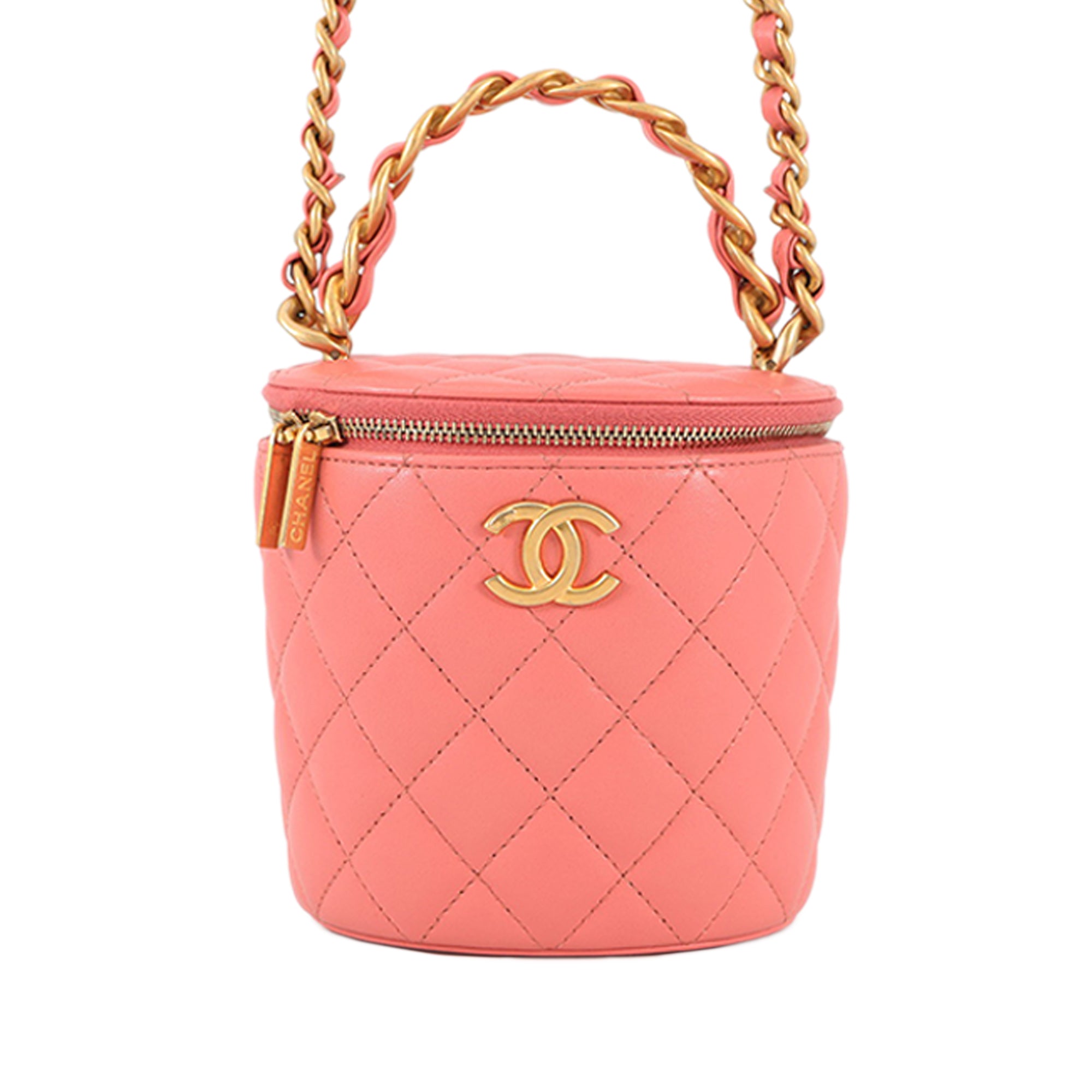 Chanel Quilted Lambskin Afternoon Tea Vanity Case with Chain - image 1
