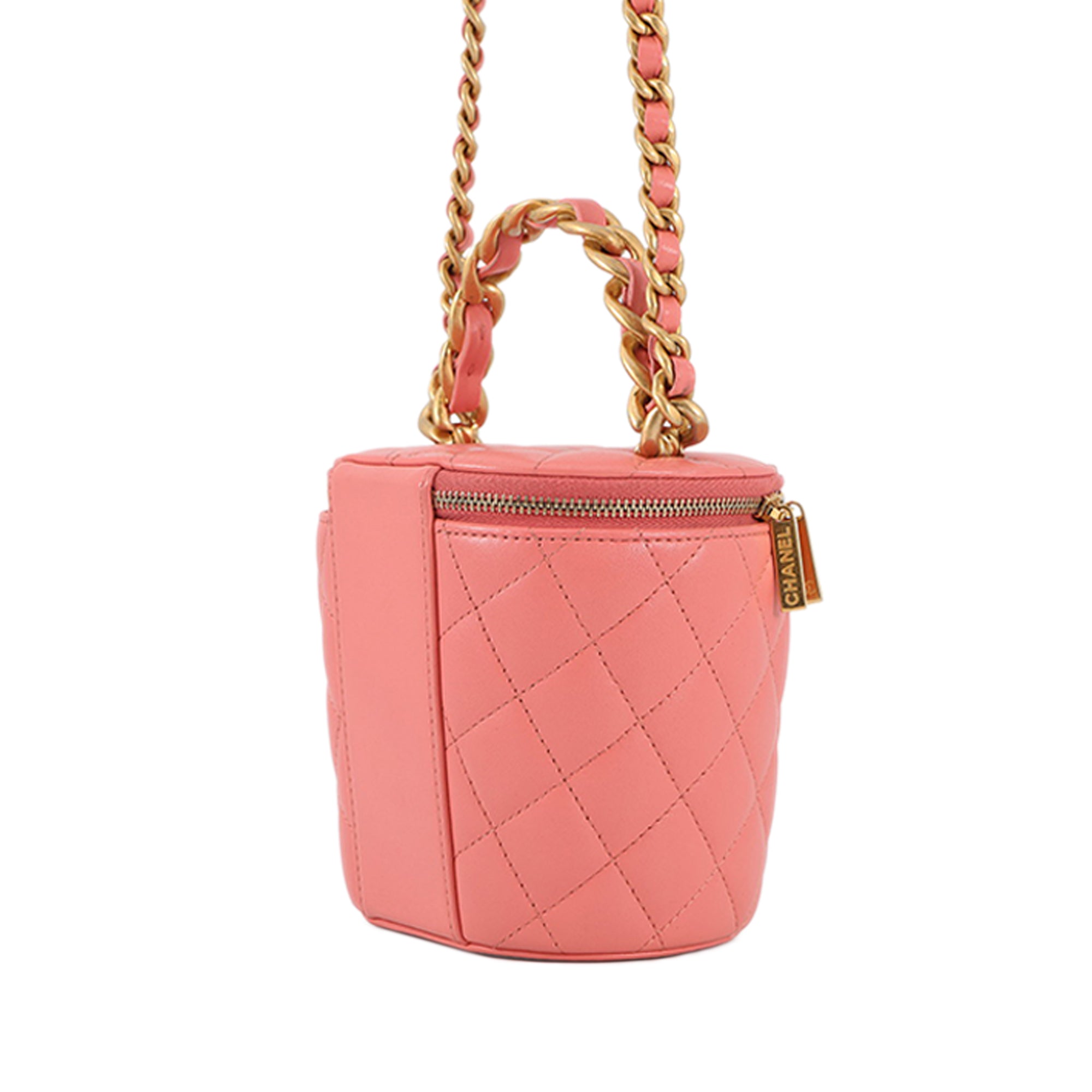 Chanel Quilted Lambskin Afternoon Tea Vanity Case with Chain - image 2