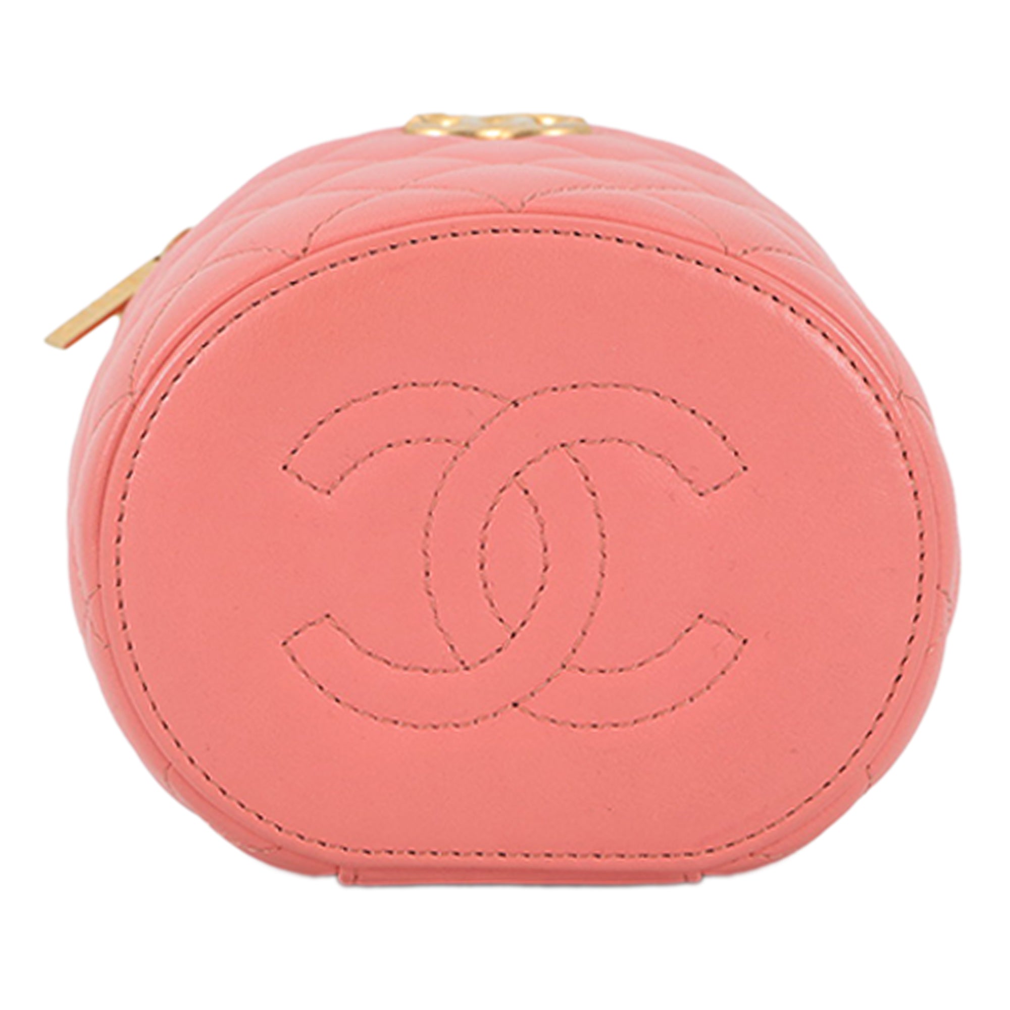 Chanel Quilted Lambskin Afternoon Tea Vanity Case with Chain - image 3
