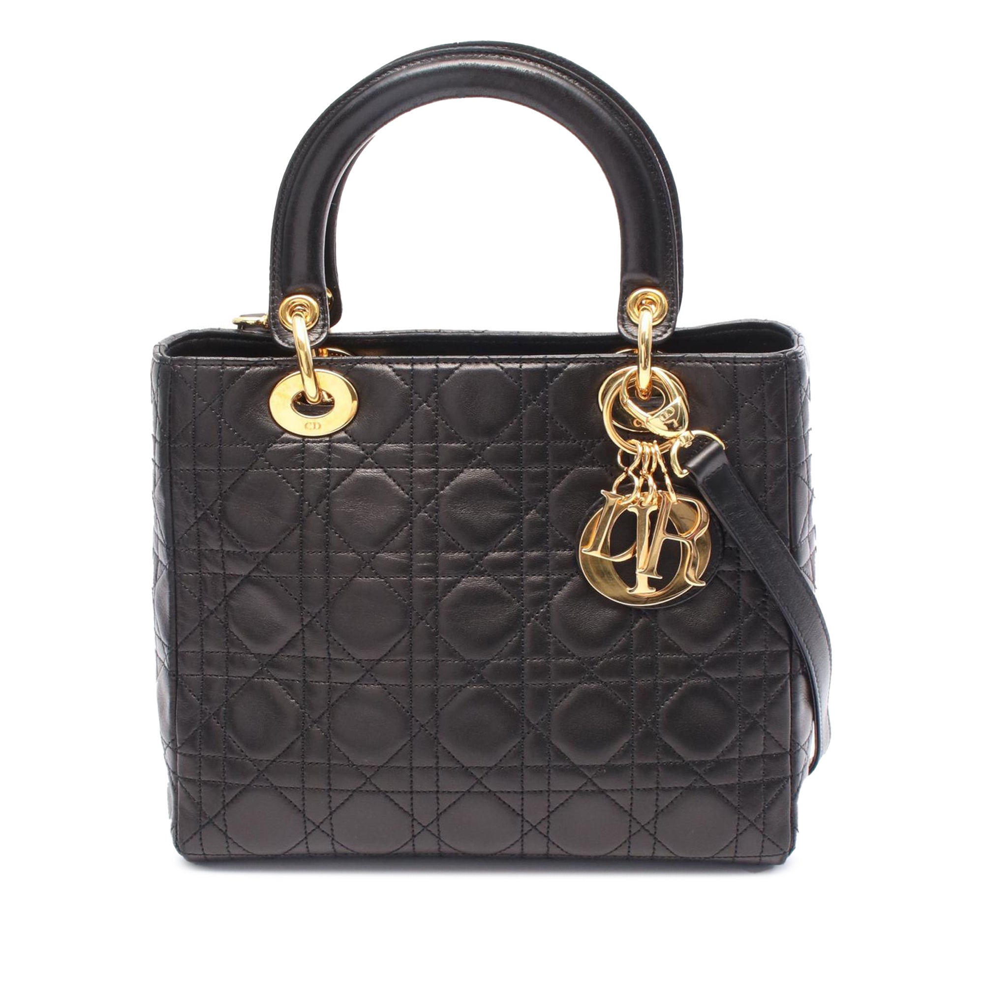 Dior Medium Lambskin Cannage Lady Dior - image 1