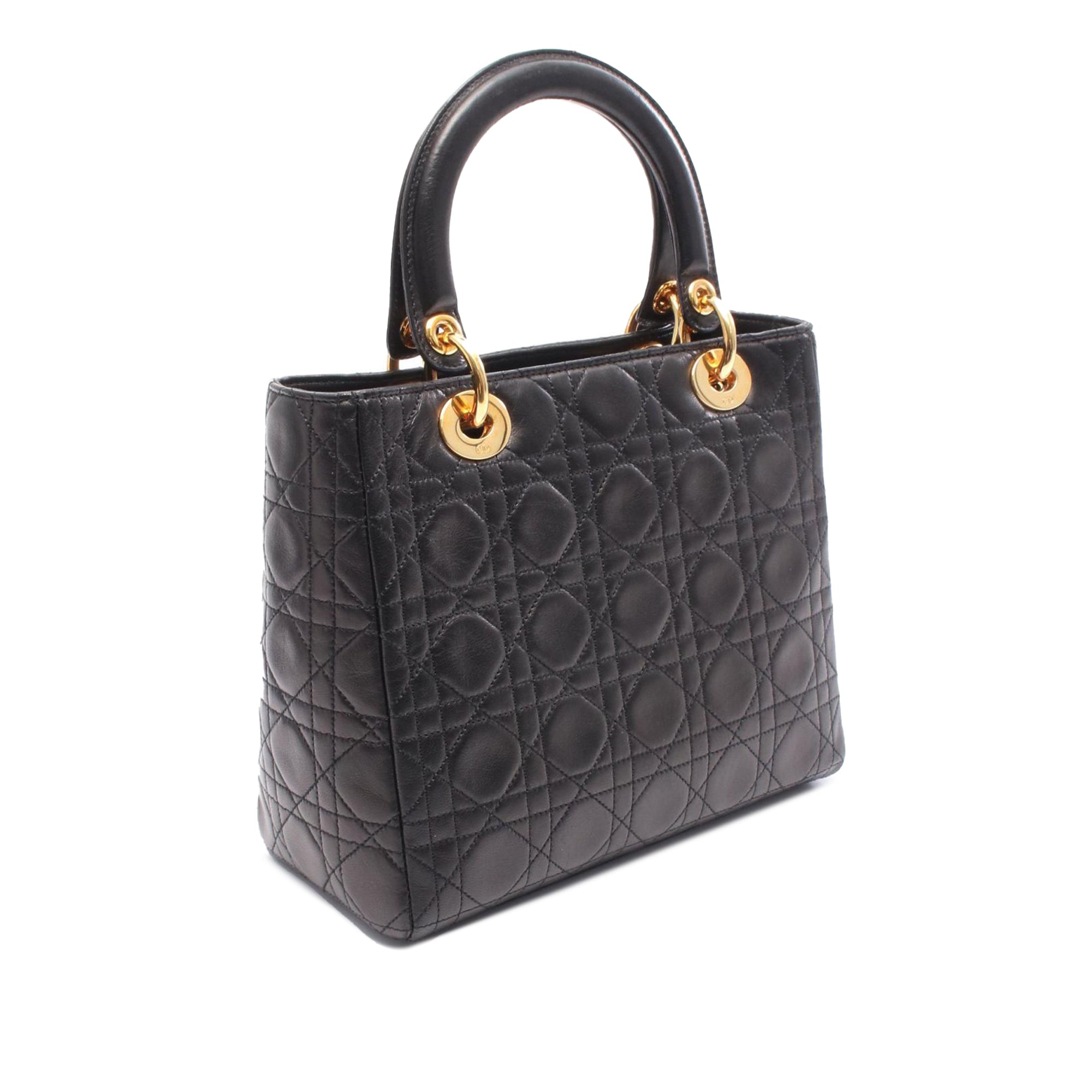 Dior Medium Lambskin Cannage Lady Dior - image 2