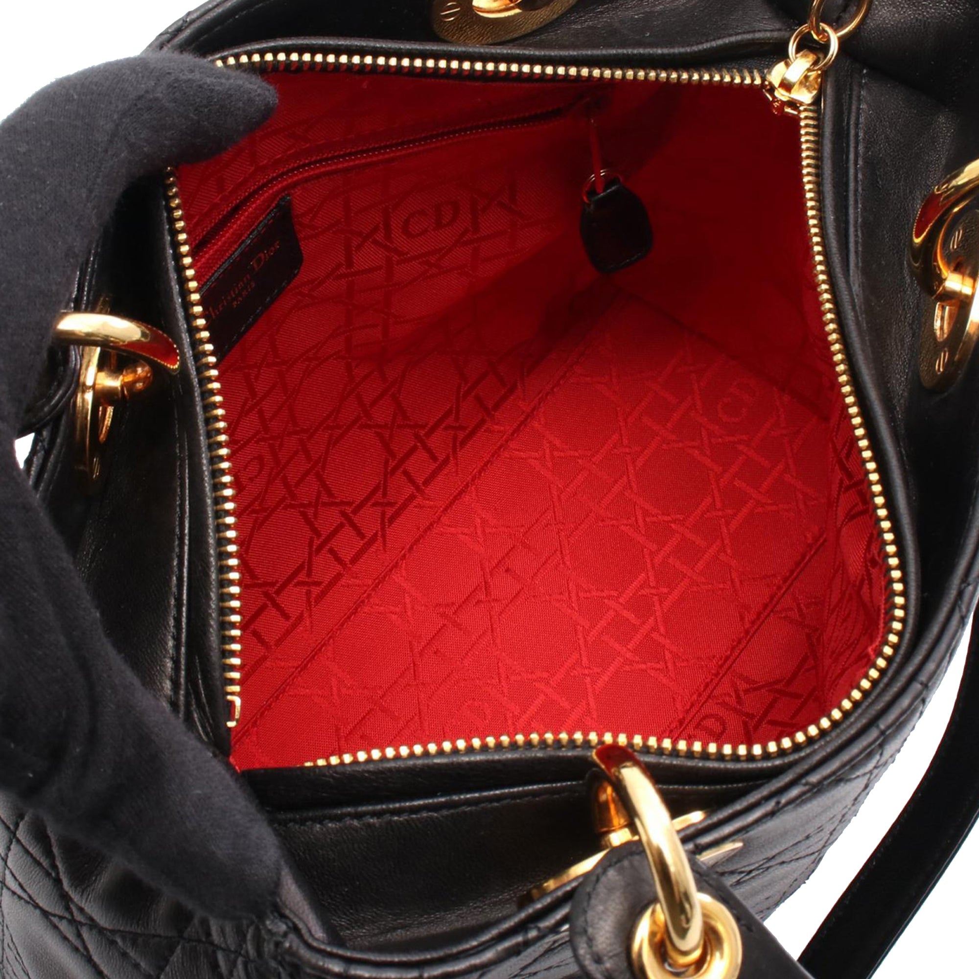 Dior Medium Lambskin Cannage Lady Dior - image 3