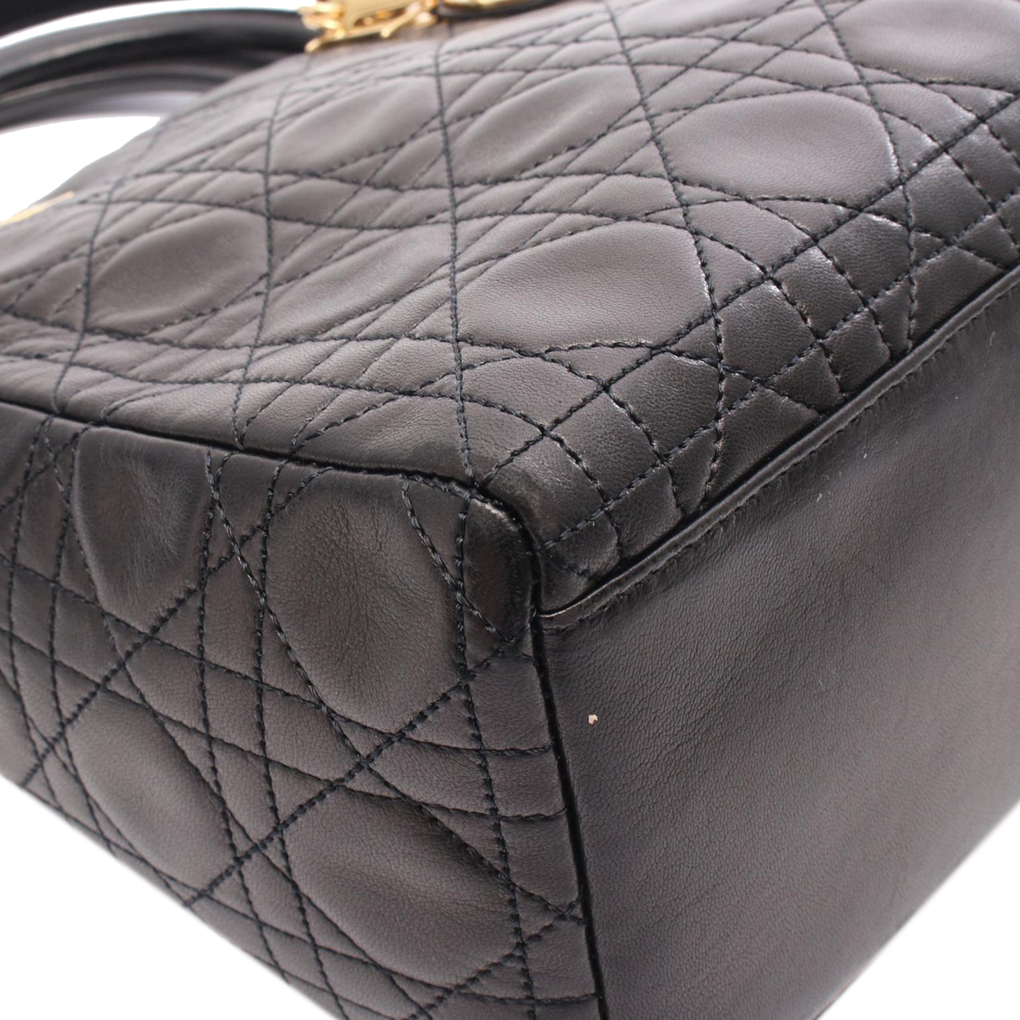 Dior Medium Lambskin Cannage Lady Dior - image 7