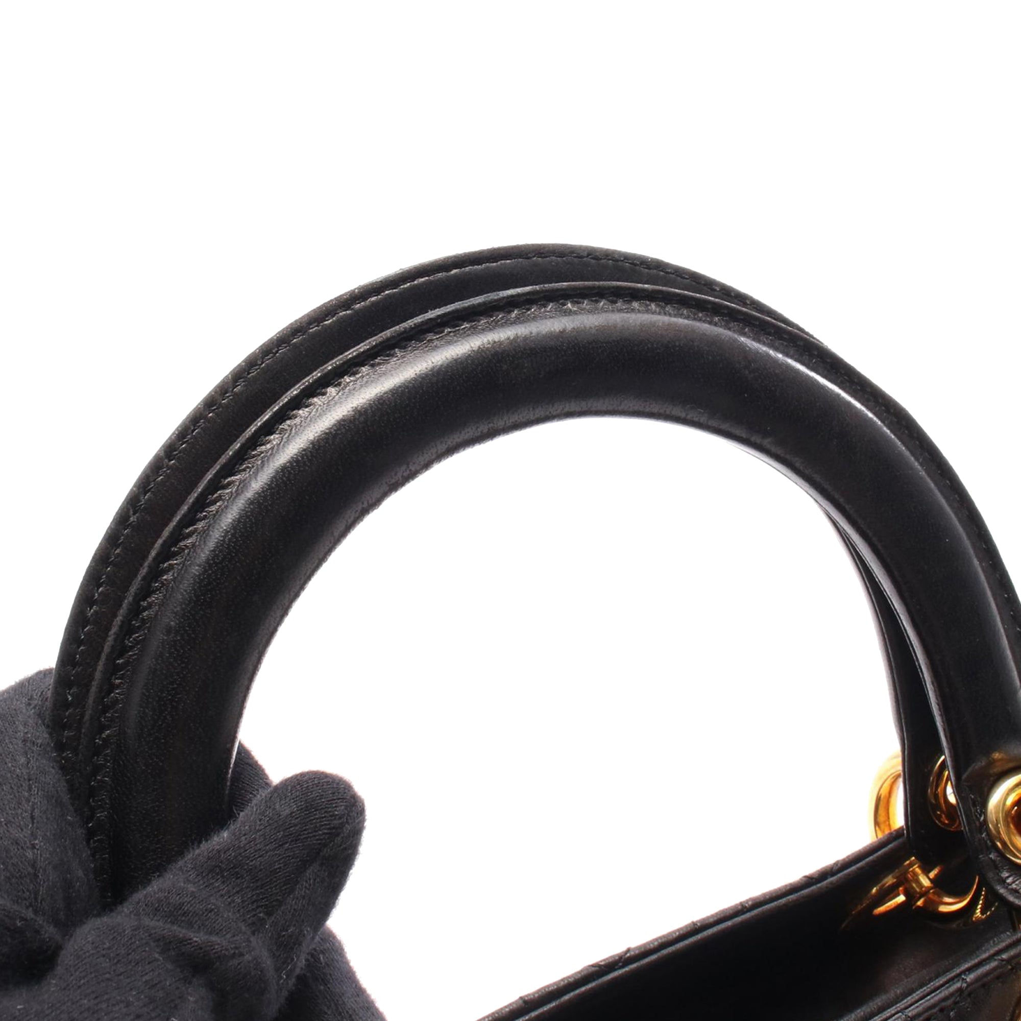 Dior Medium Lambskin Cannage Lady Dior - image 8