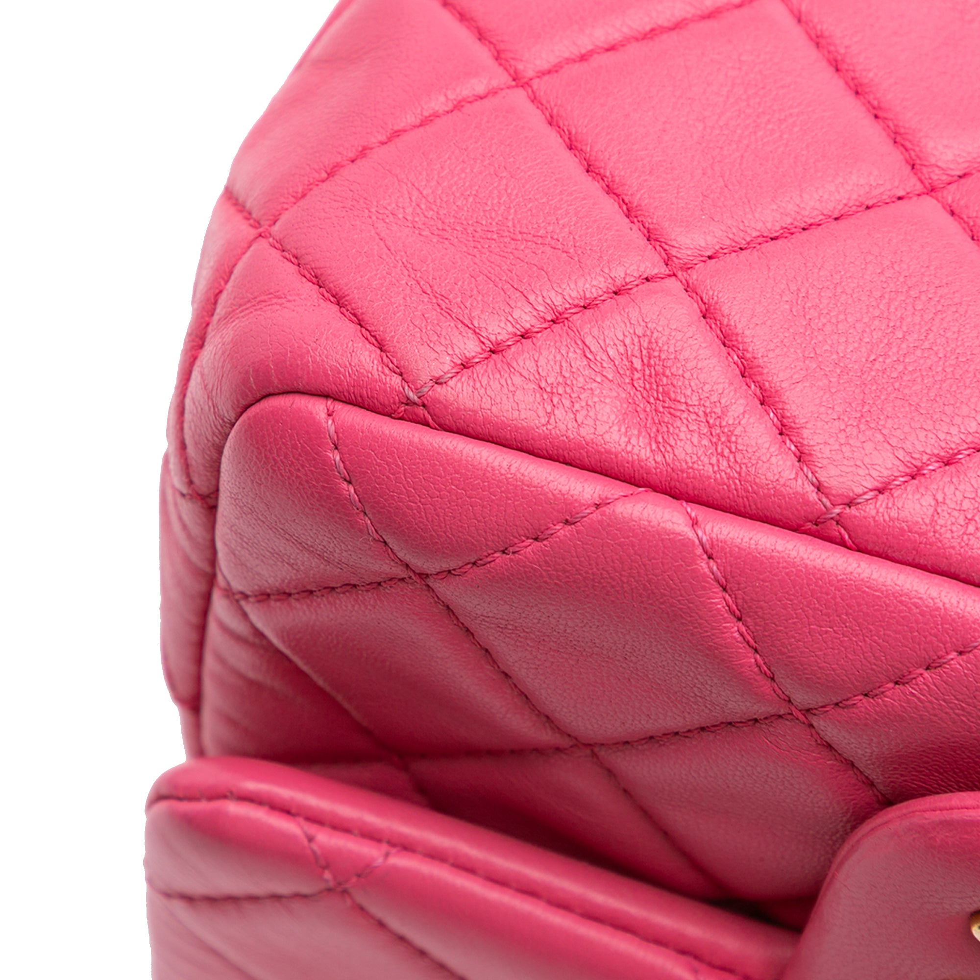 Chanel Mini Square Classic Lambskin Pearl Crush Single Flap - image 10