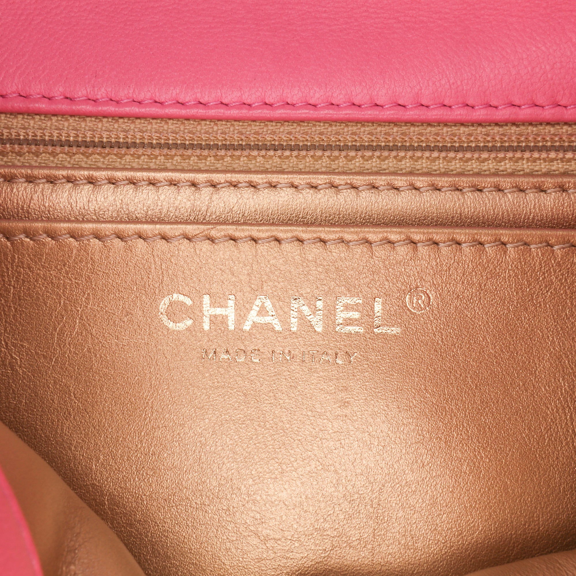 Chanel Mini Square Classic Lambskin Pearl Crush Single Flap - image 5