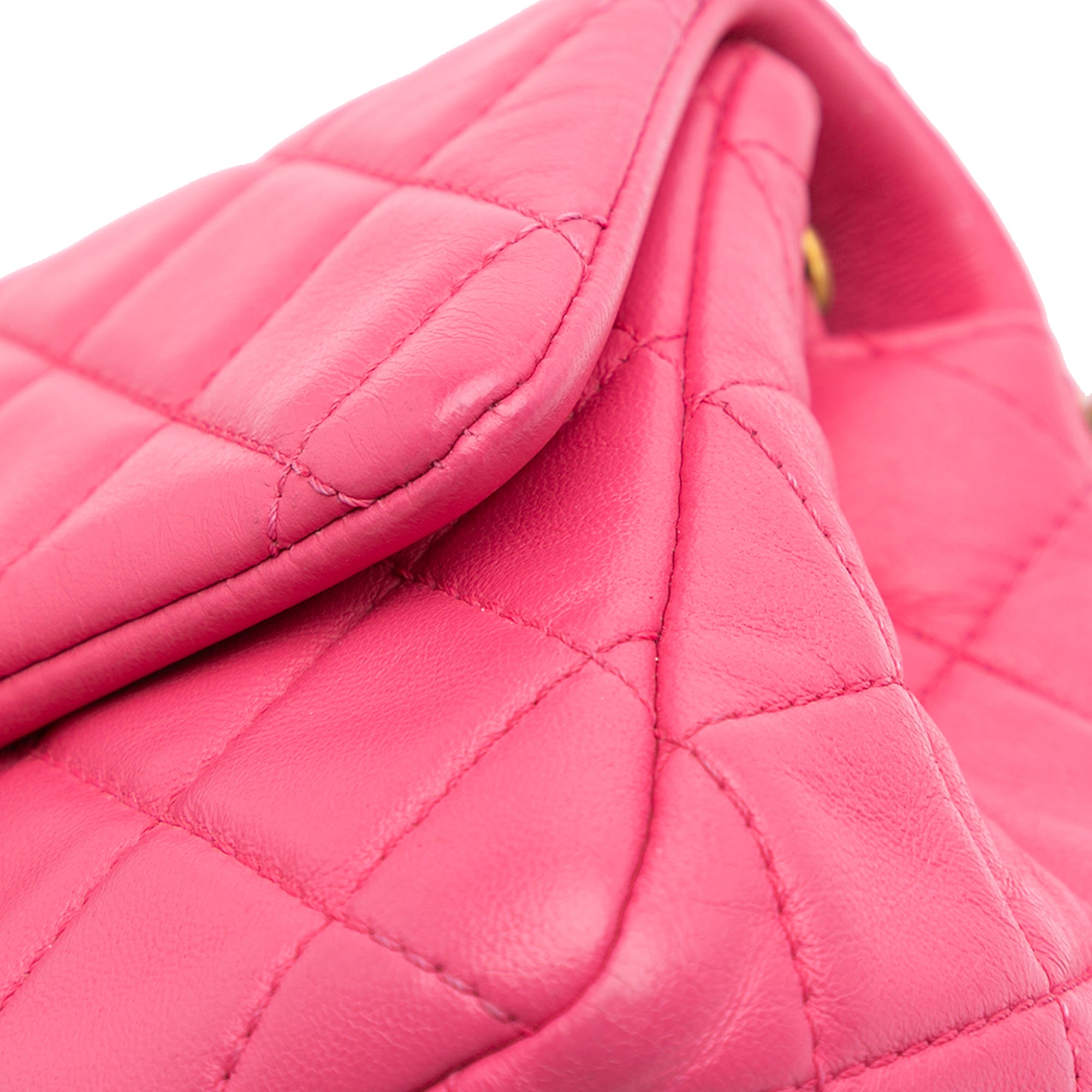 Chanel Mini Square Classic Lambskin Pearl Crush Single Flap - image 8