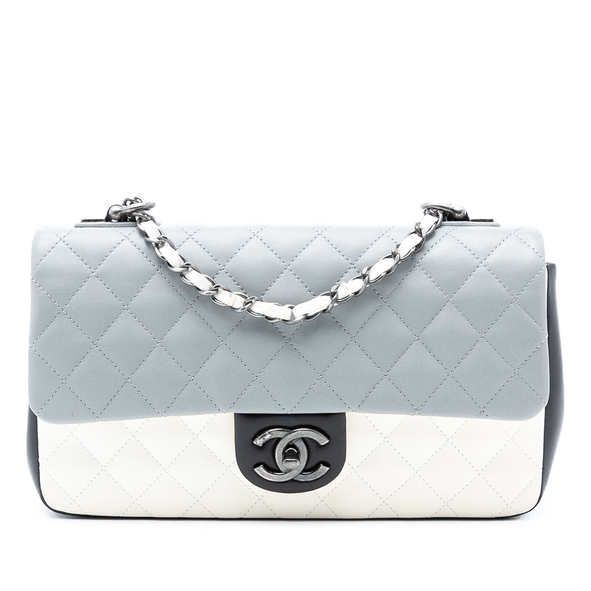 Chanel Medium Classic Tricolor Lambskin Single Flap - image 1