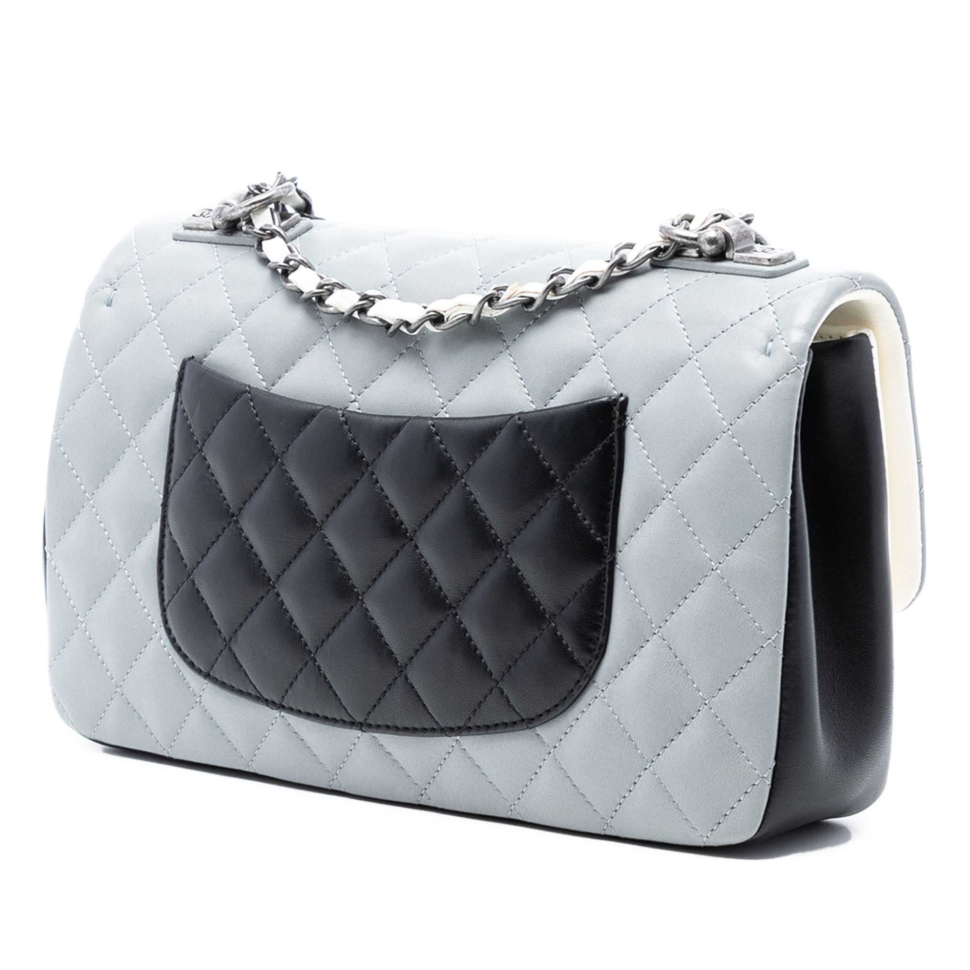 Chanel Medium Classic Tricolor Lambskin Single Flap - image 2