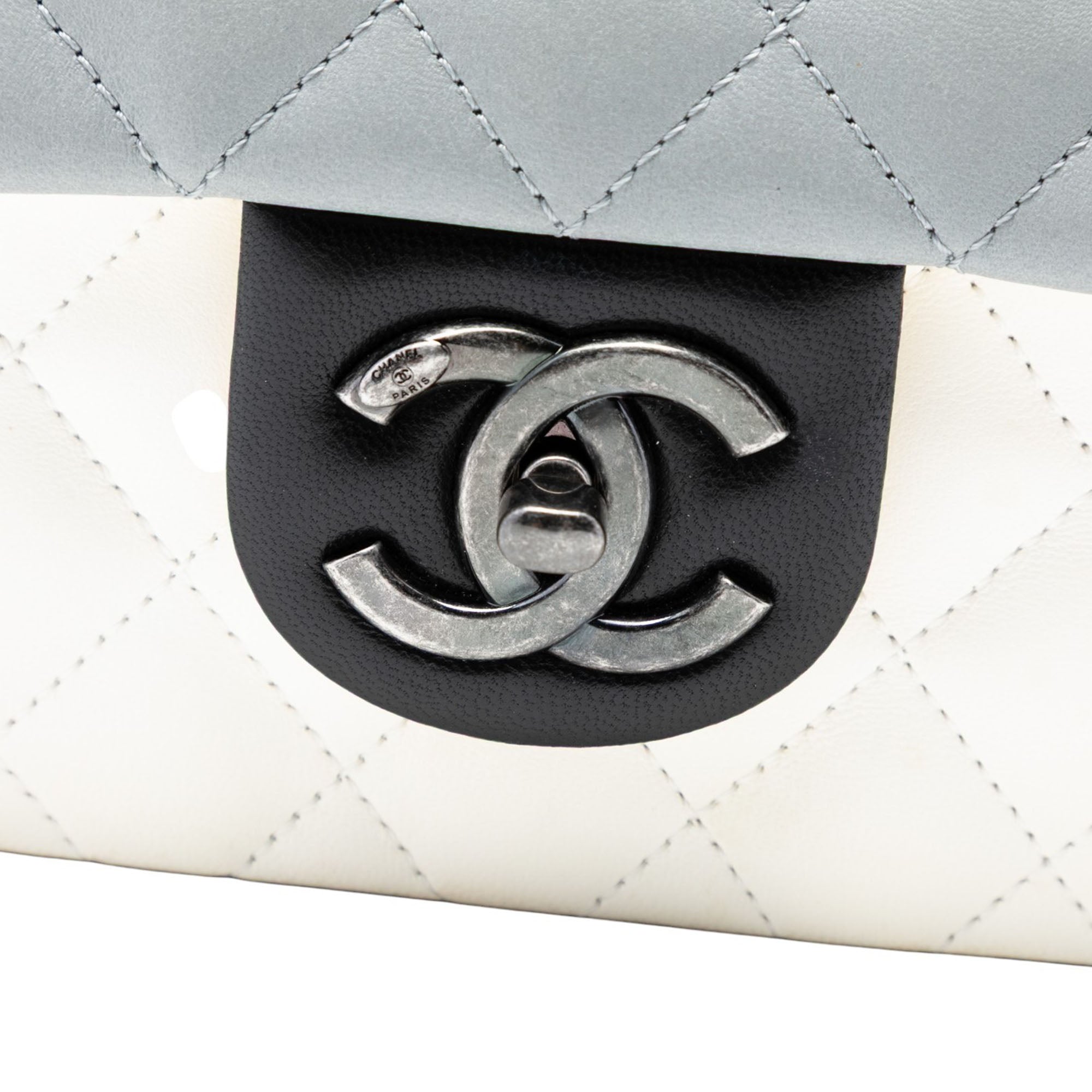 Chanel Medium Classic Tricolor Lambskin Single Flap - image 5