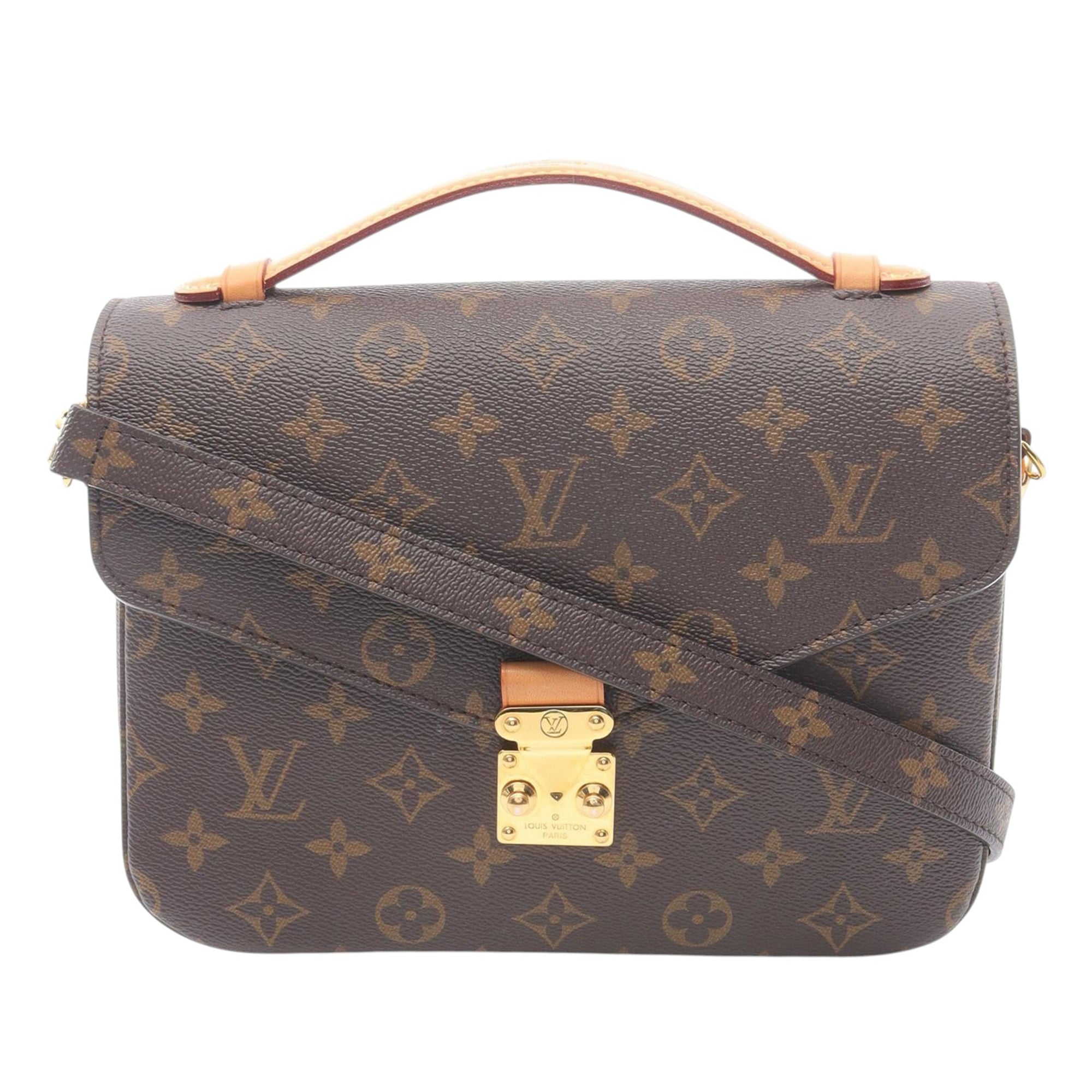 Louis Vuitton LOUIS VUITTON Pochette Metis MM Handbag M44875 Monogram PVC coated canvas leather Brown Used Women - image 1