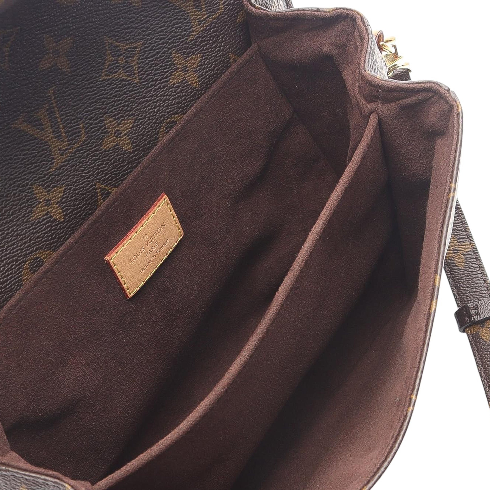 Louis Vuitton LOUIS VUITTON Pochette Metis MM Handbag M44875 Monogram PVC coated canvas leather Brown Used Women - image 3