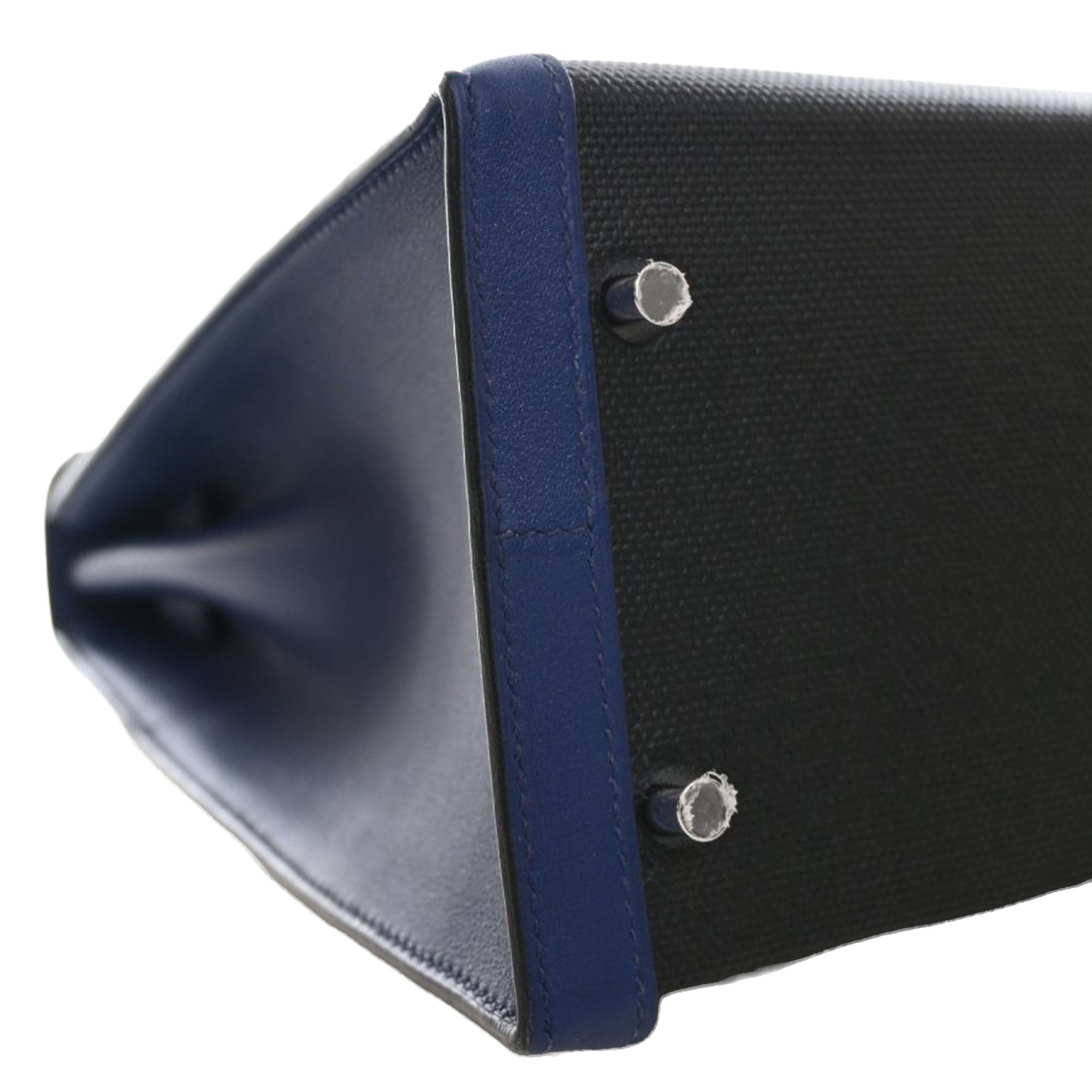 Hermès Tricolor Swift and Toile H Berline Kelly II Sellier 32 - image 8