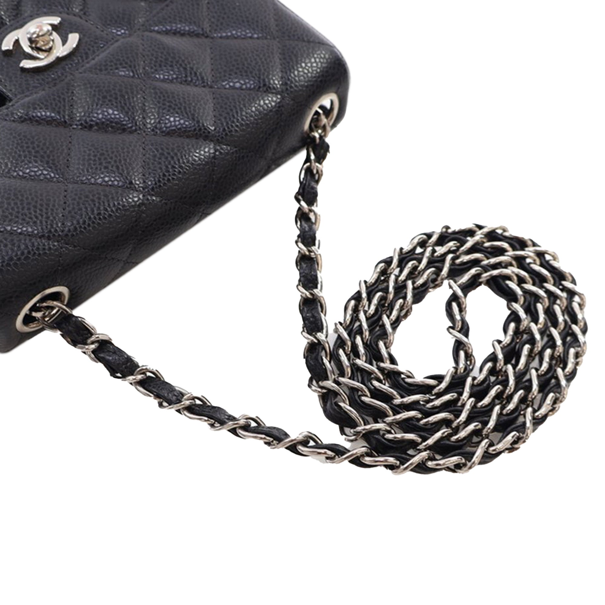 Chanel Mini Square Caviar Single Flap - image 12