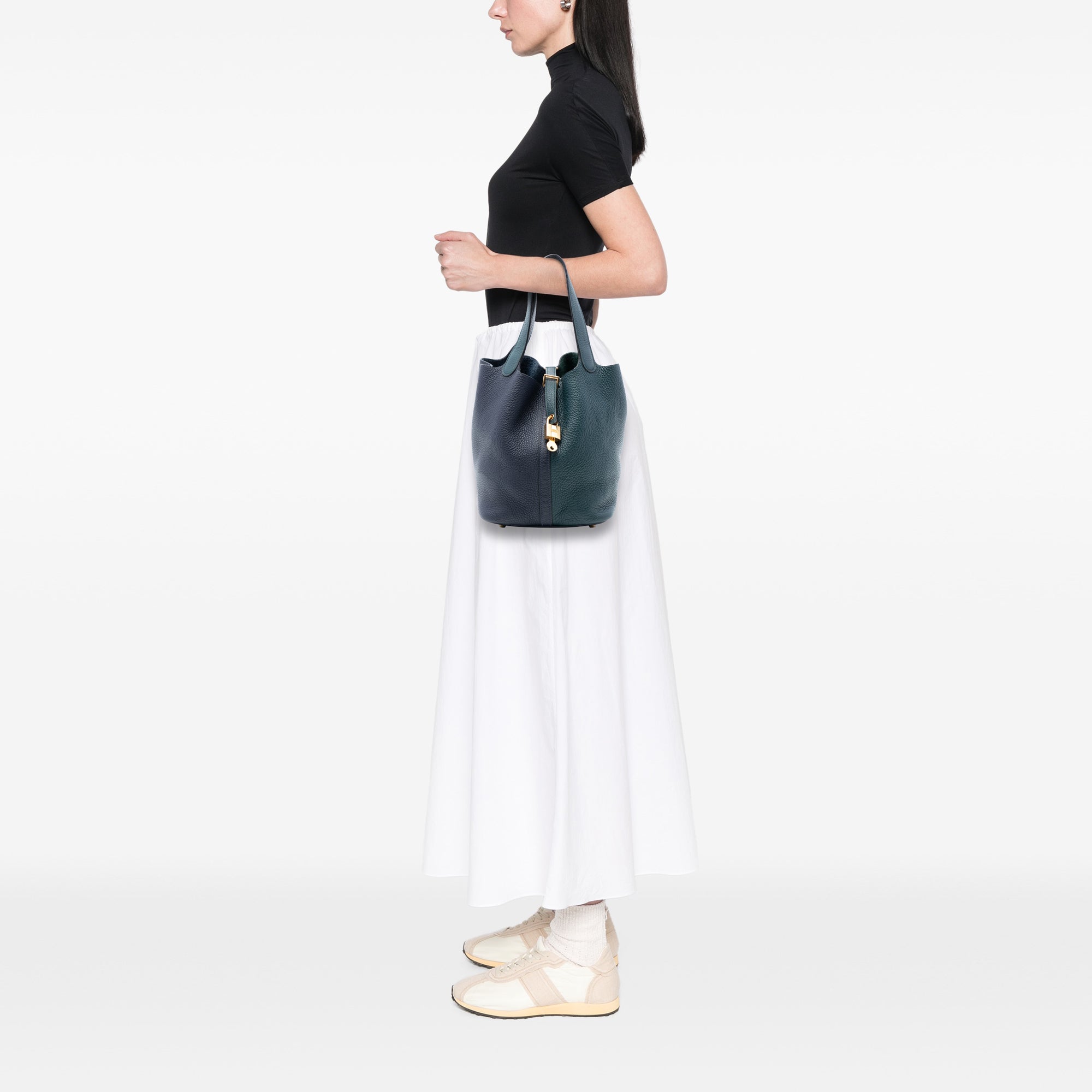 Hermès Bicolor Clemence Picotin Lock 22 - image 7