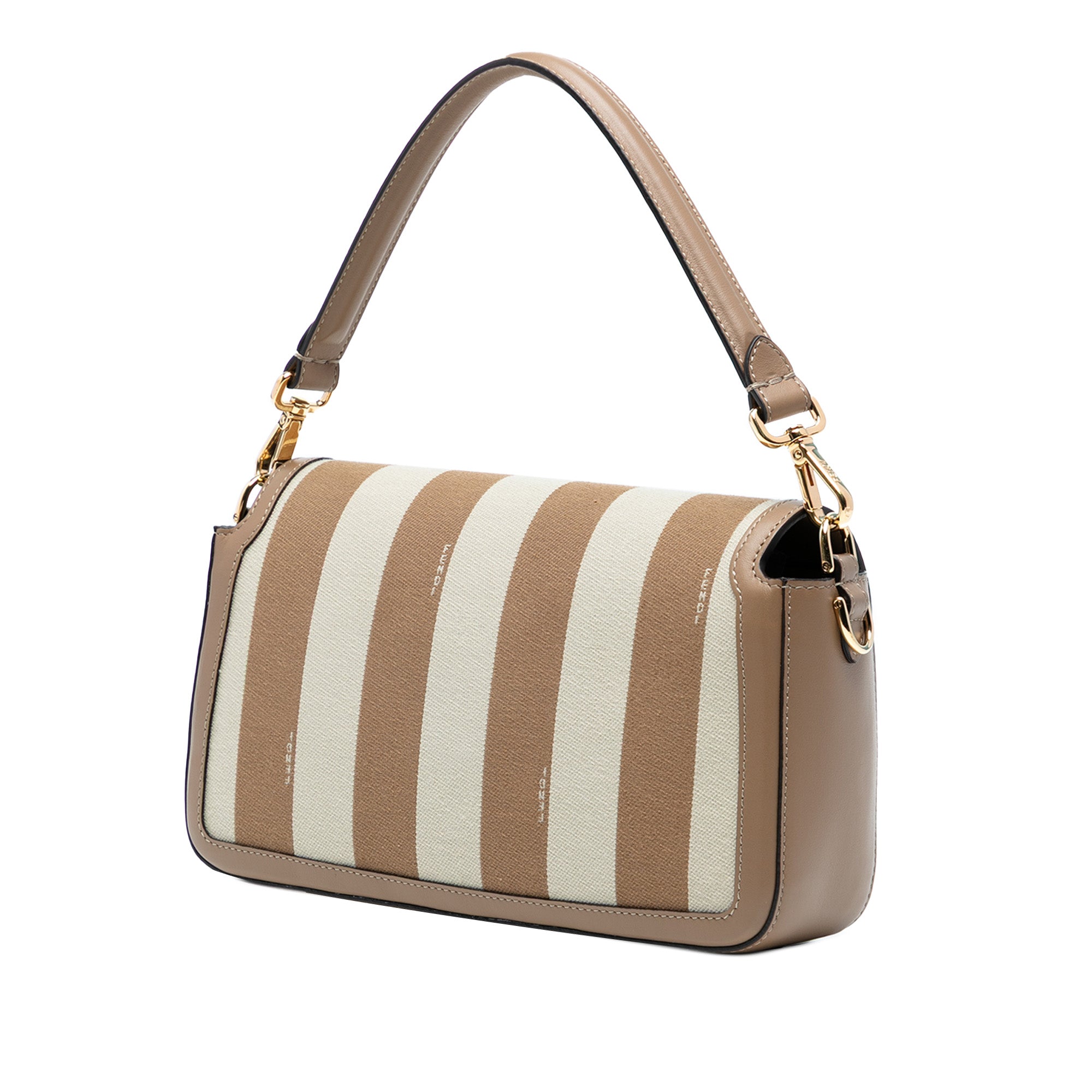 Fendi Pequin Canvas Baguette Satchel - image 2