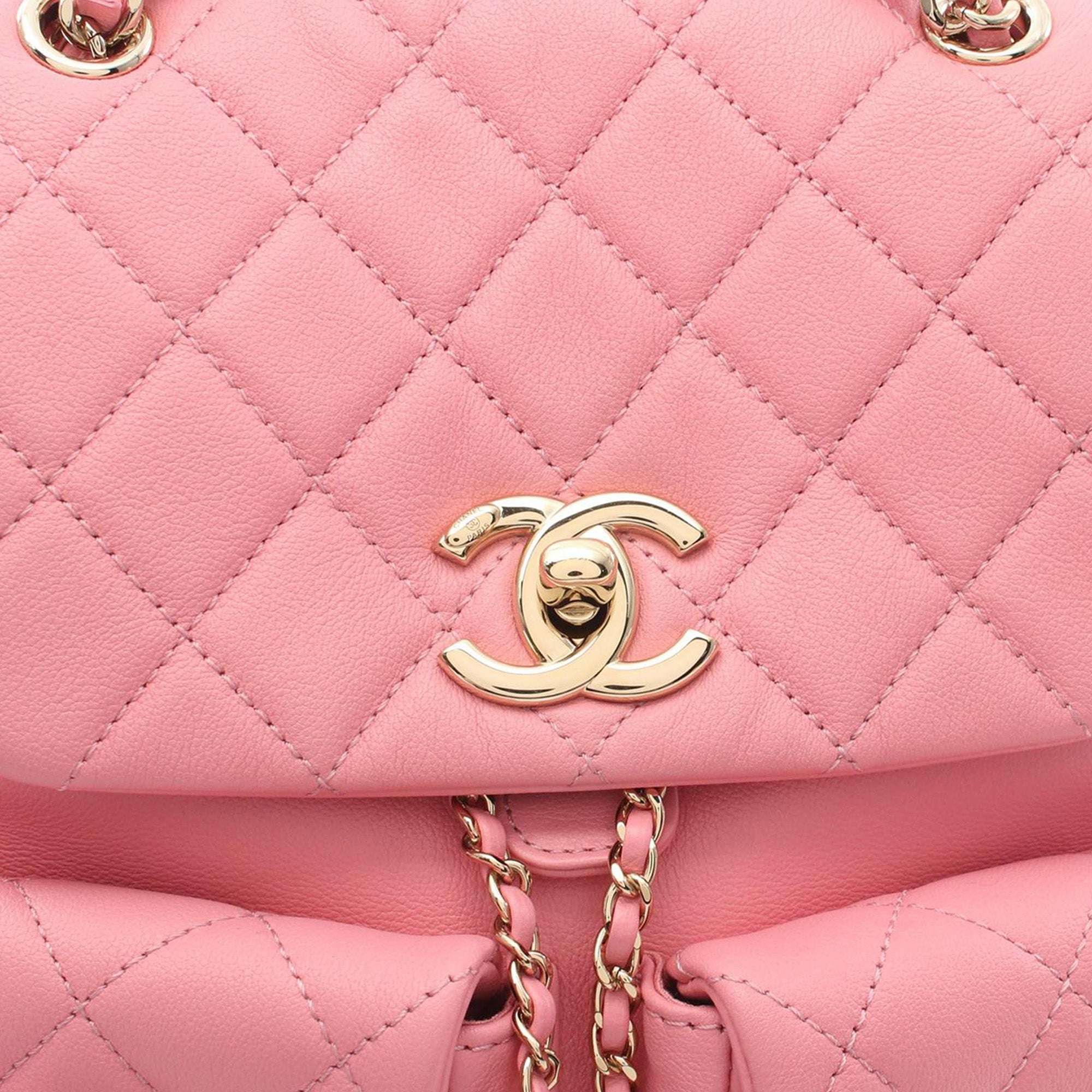 Chanel Medium Quilted Lambskin Duma Pockets Drawstring Backpack - image 9