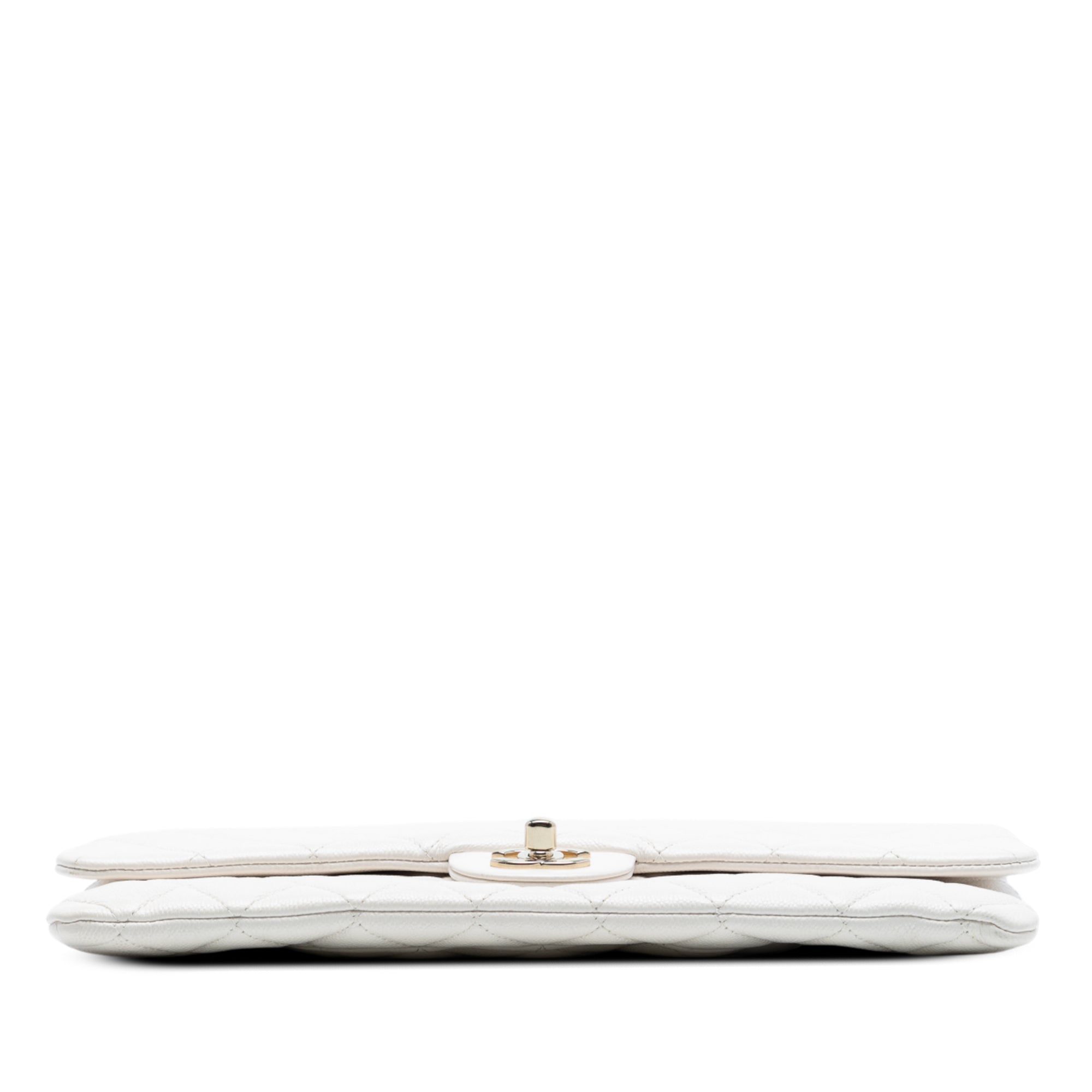 Chanel Quilted Caviar East West Flap Clutch - image 3