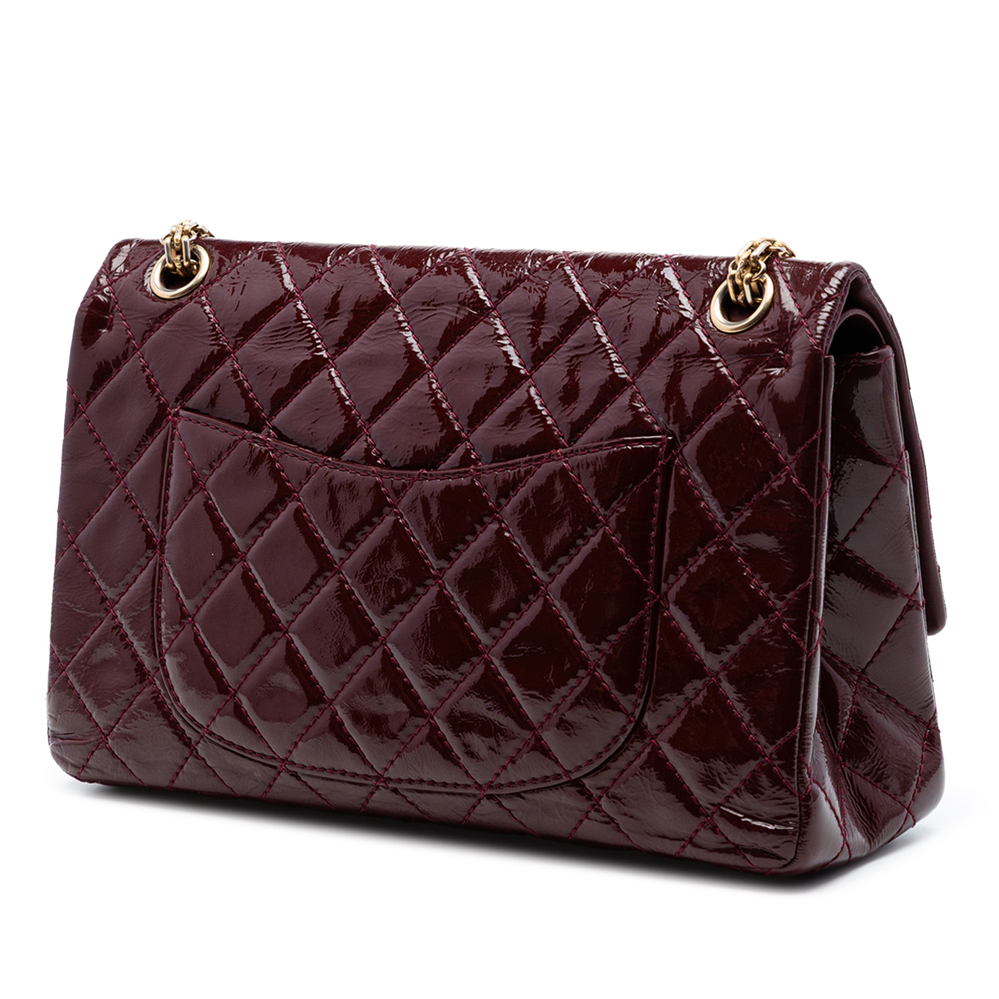 Chanel Quilted Crinkled Patent Reissue 2.55 Double Flap 226 - image 2