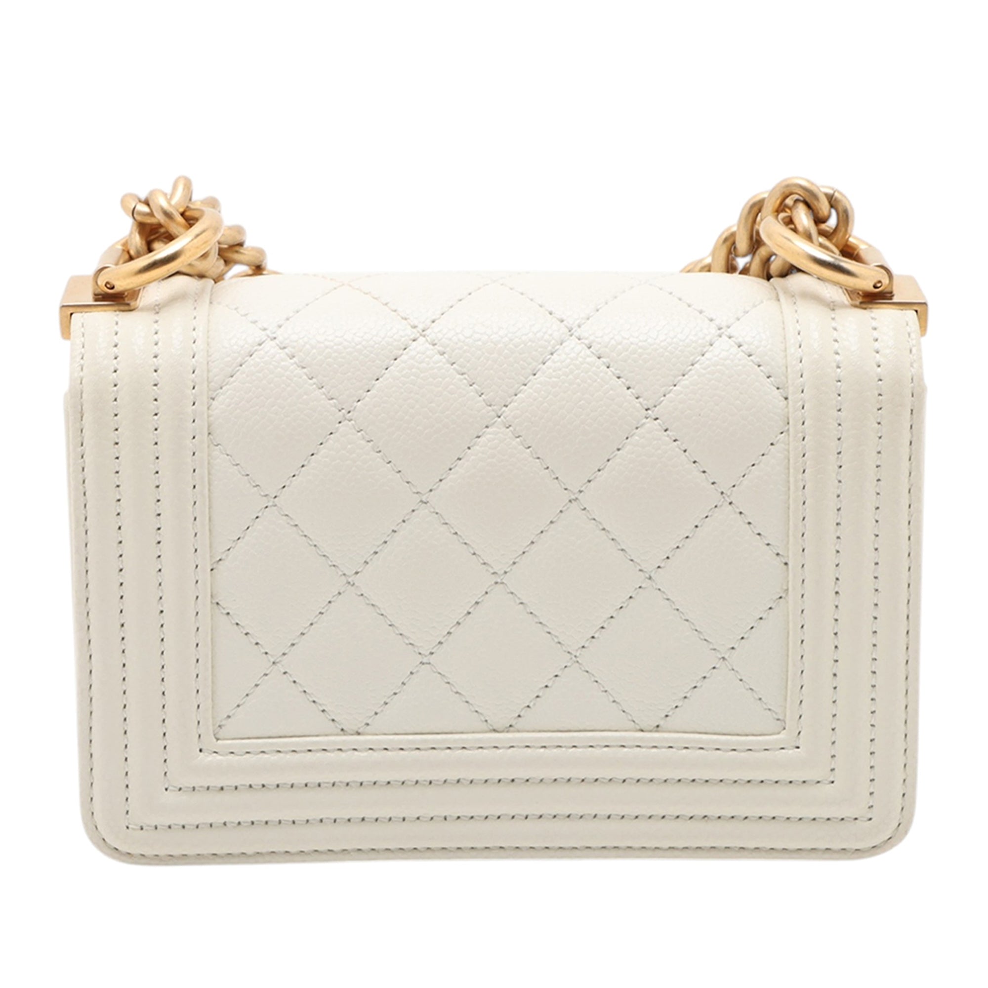 Chanel Mini Quilted Caviar Boy Flap - image 2