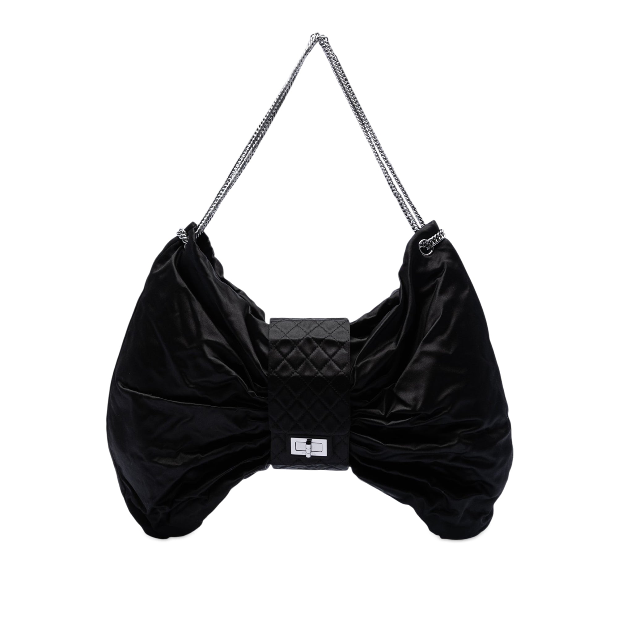 Chanel Large Satin Bow Mademoiselle Shoulder Bag - image 1