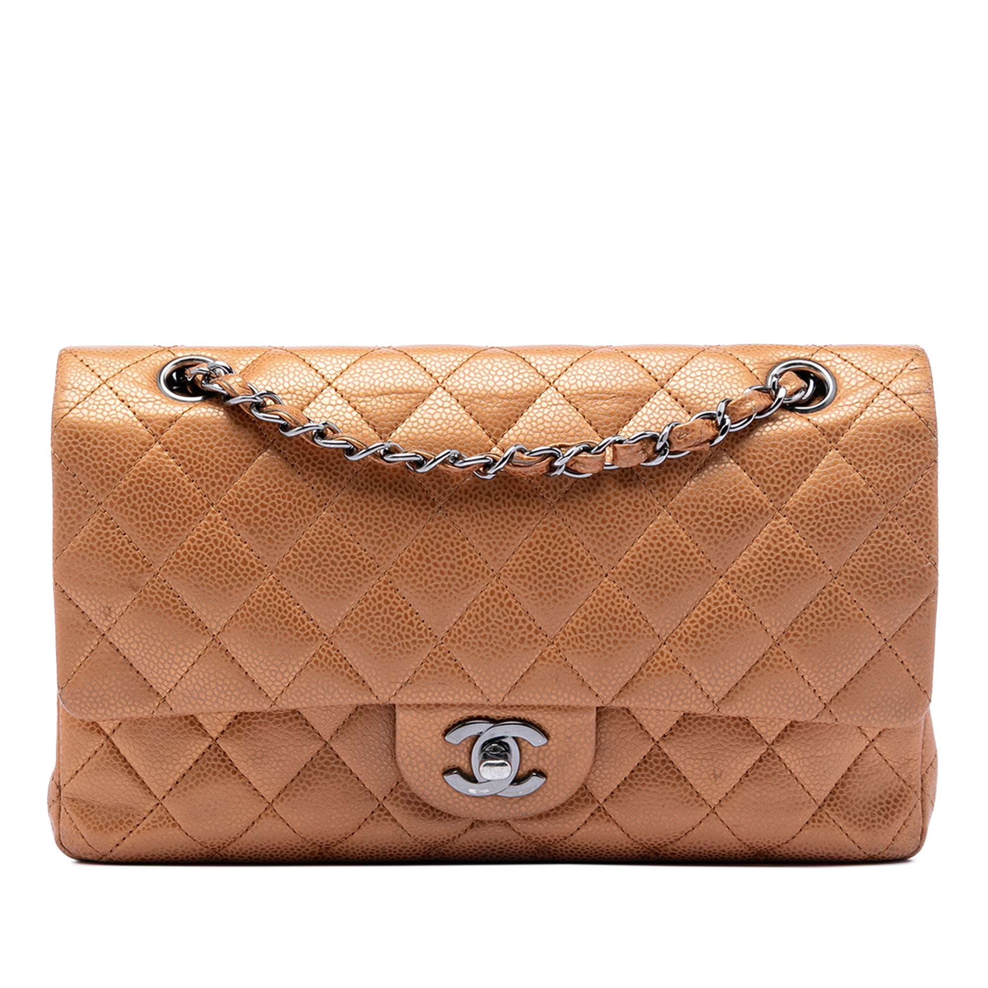 Chanel Medium Classic Metallic Caviar Double Flap - image 1