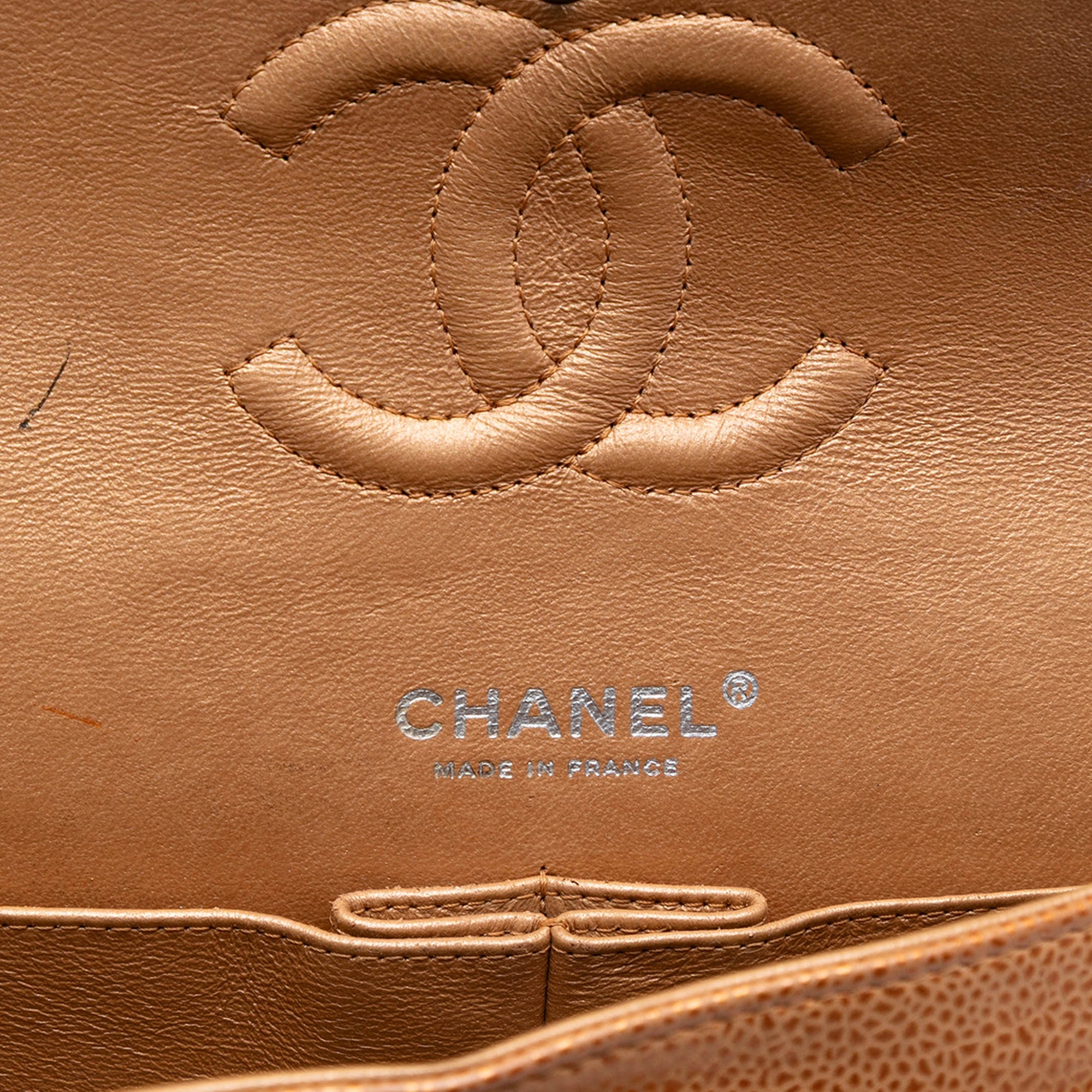 Chanel Medium Classic Metallic Caviar Double Flap - image 5