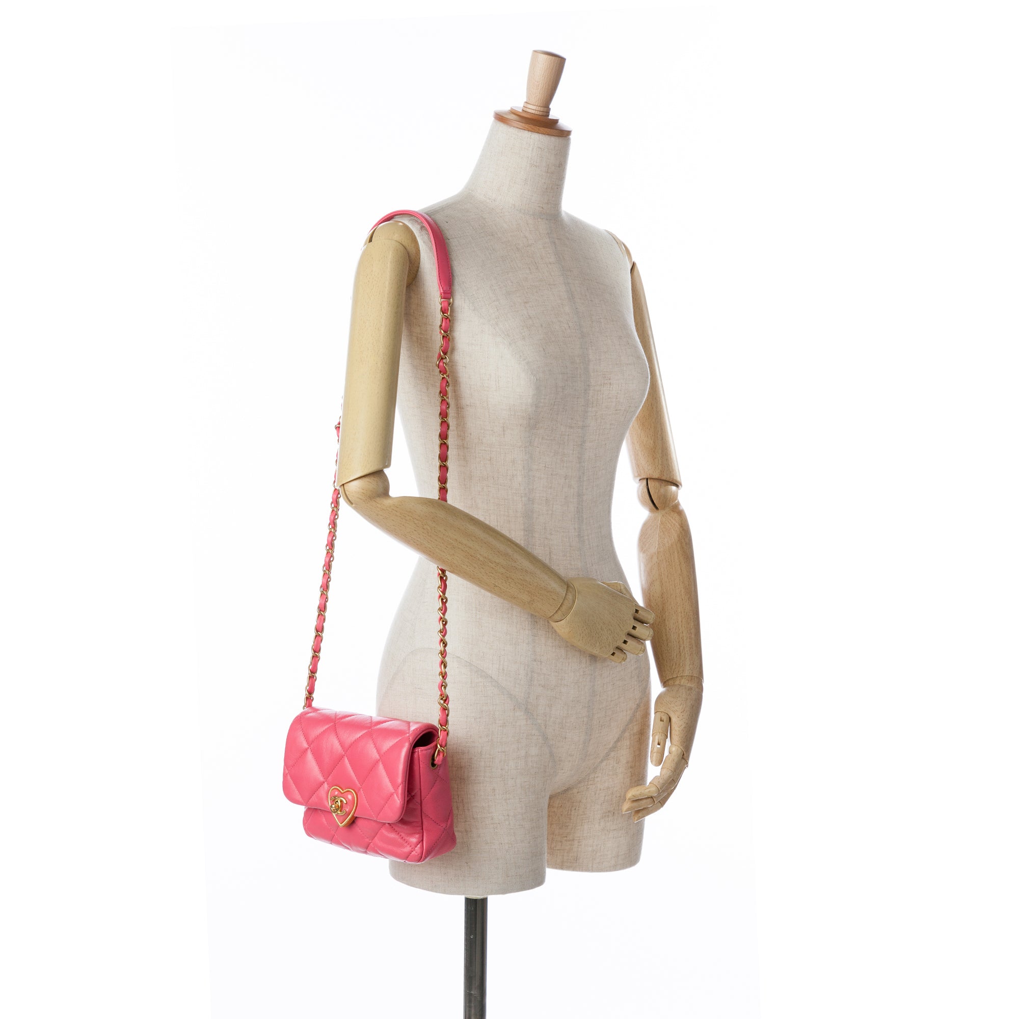 Chanel Mini Quilted Lambskin Acrylic Coco Love Flap - image 10