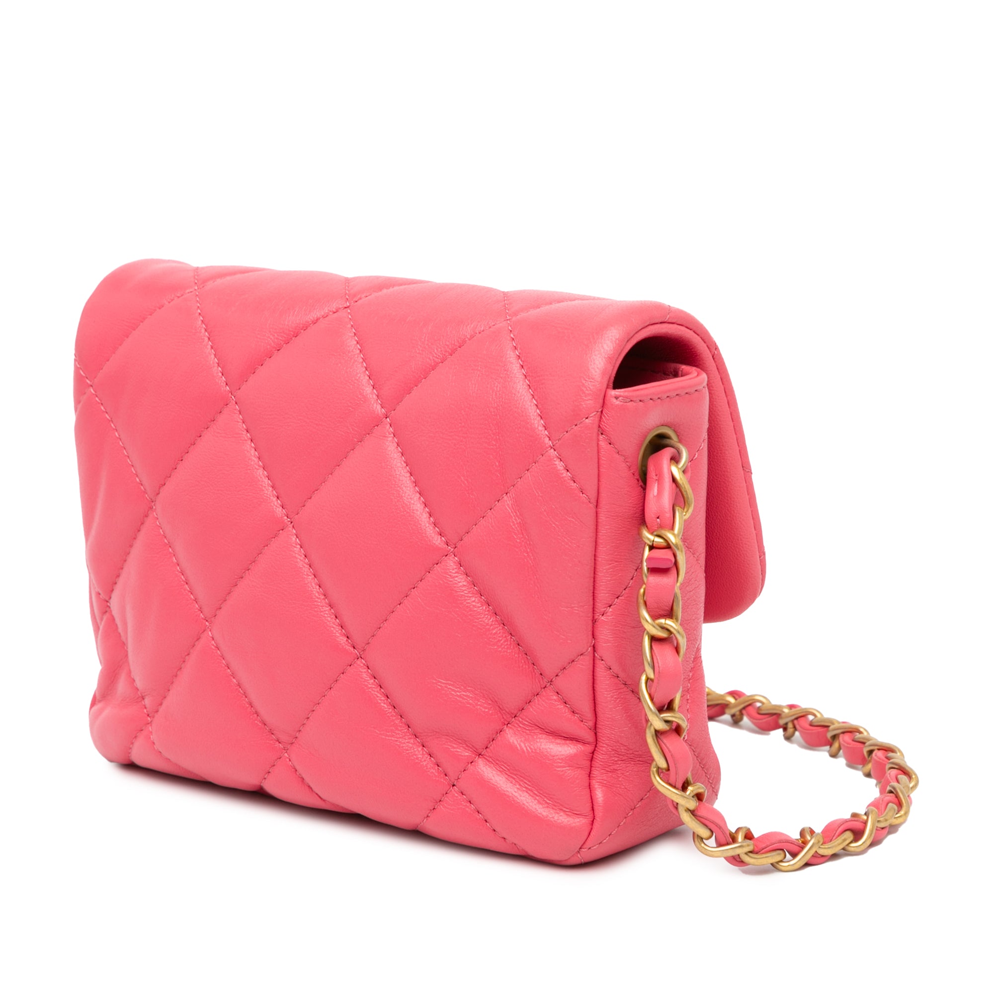 Chanel Mini Quilted Lambskin Acrylic Coco Love Flap - image 2