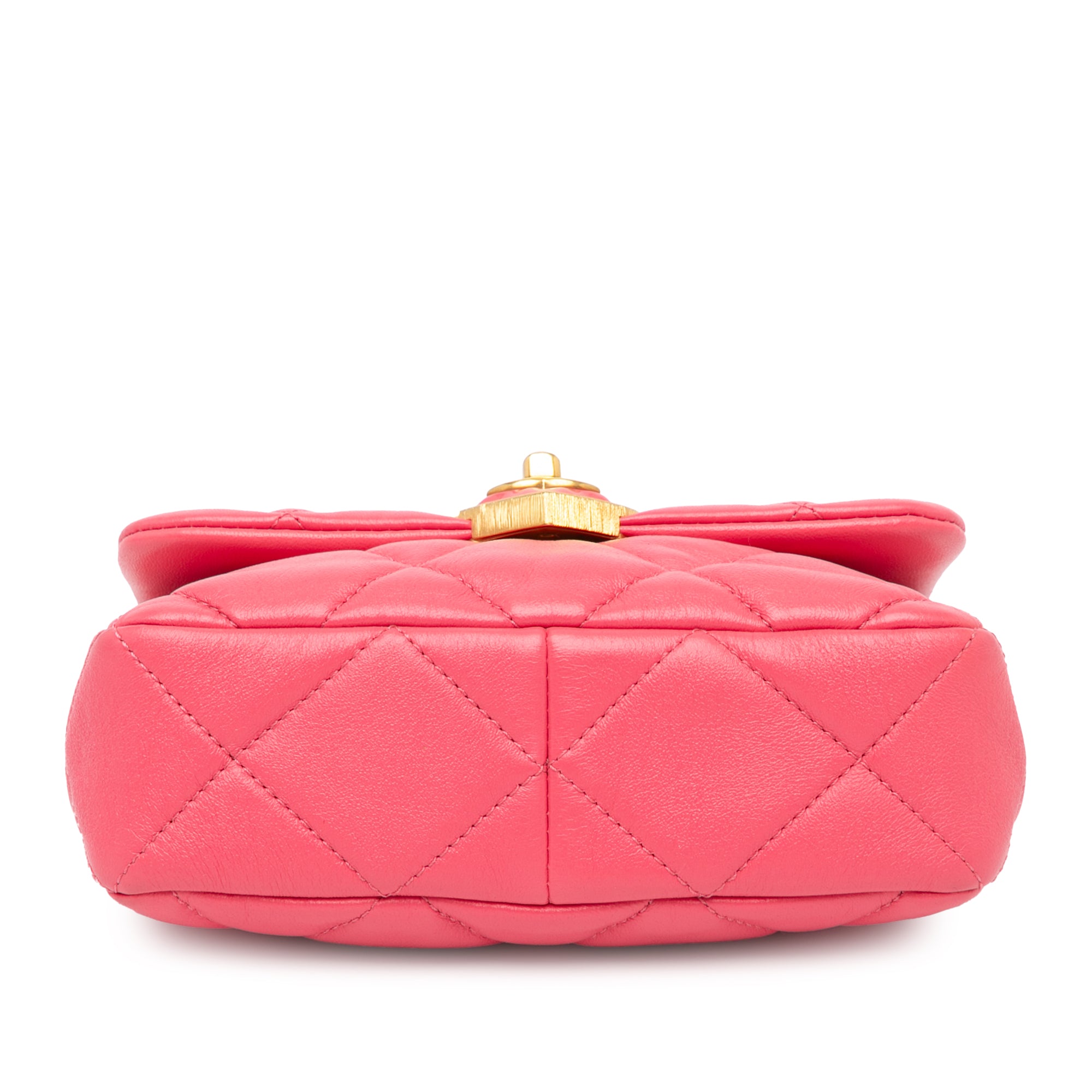 Chanel Mini Quilted Lambskin Acrylic Coco Love Flap - image 3