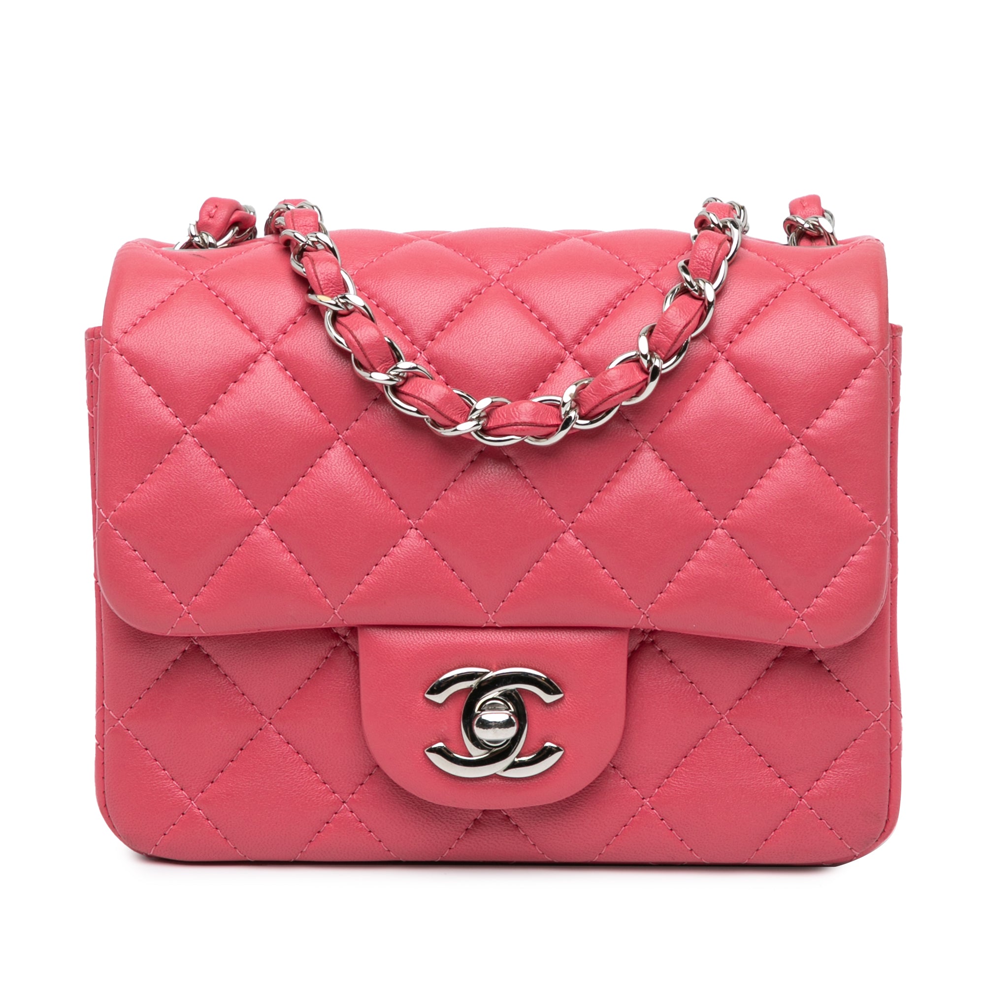 Chanel Mini Square Classic Lambskin Single Flap - image 1