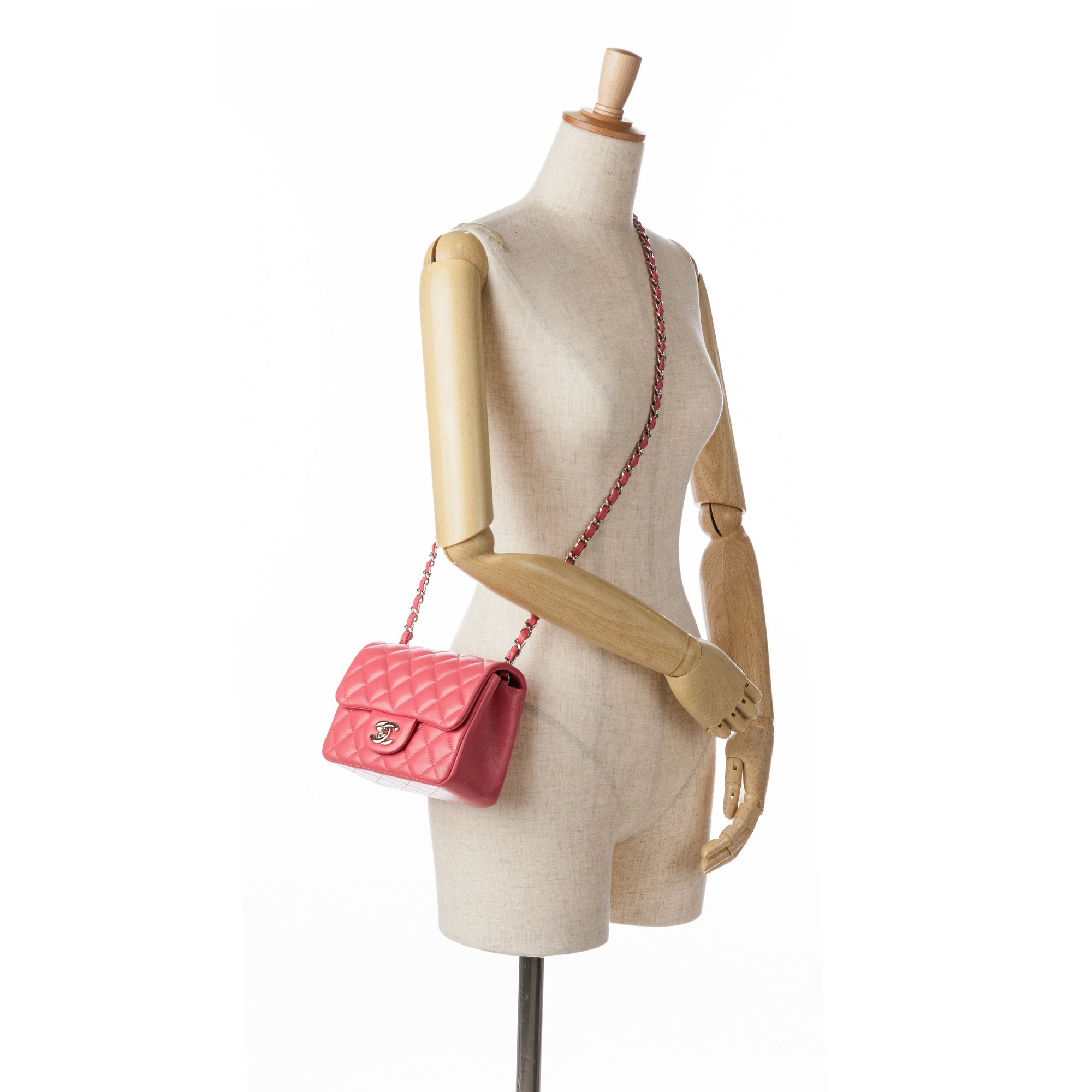 Chanel Mini Square Classic Lambskin Single Flap - image 10