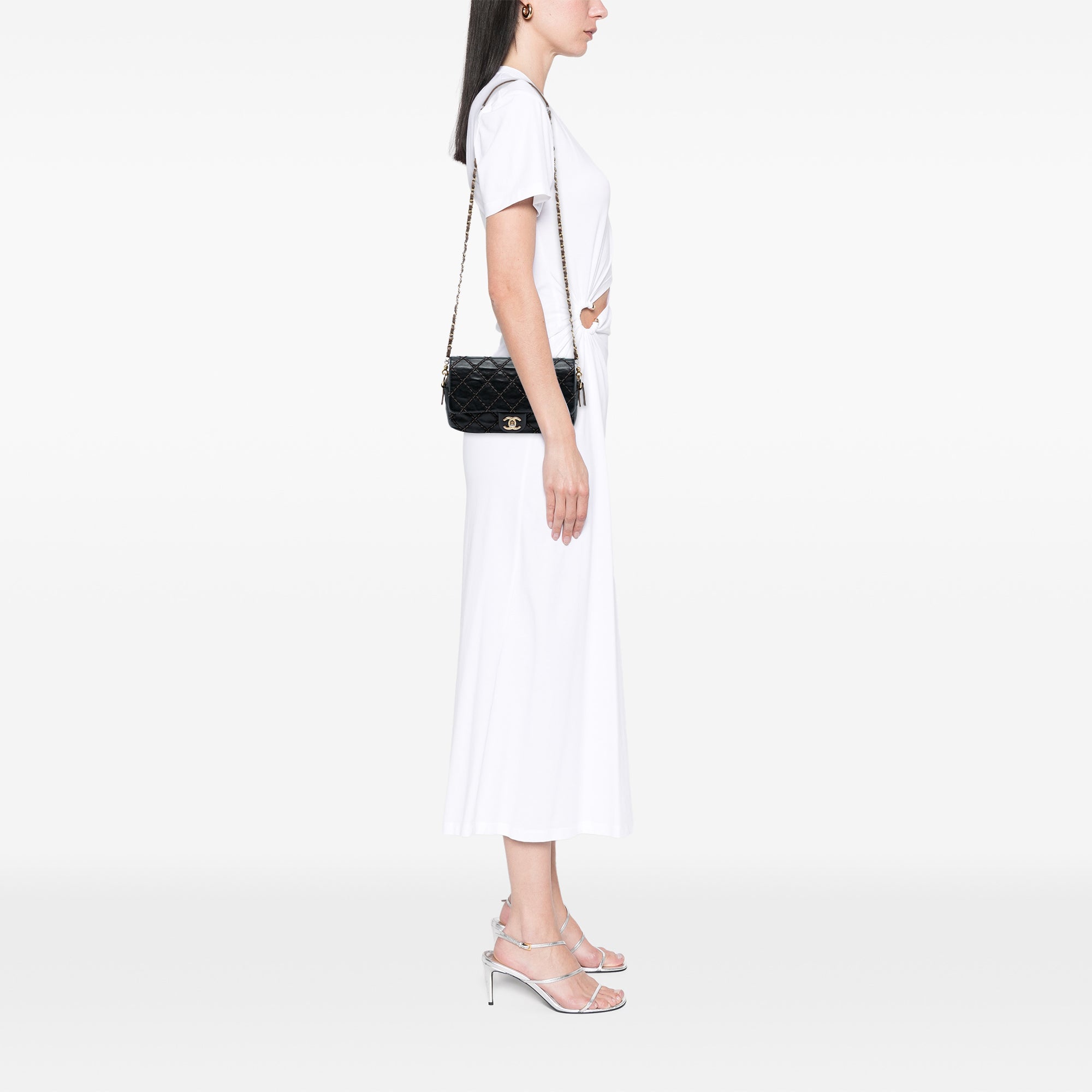 Chanel Paris Dallas Small Quilted Calfskin Chic Stitch Flap - image 7