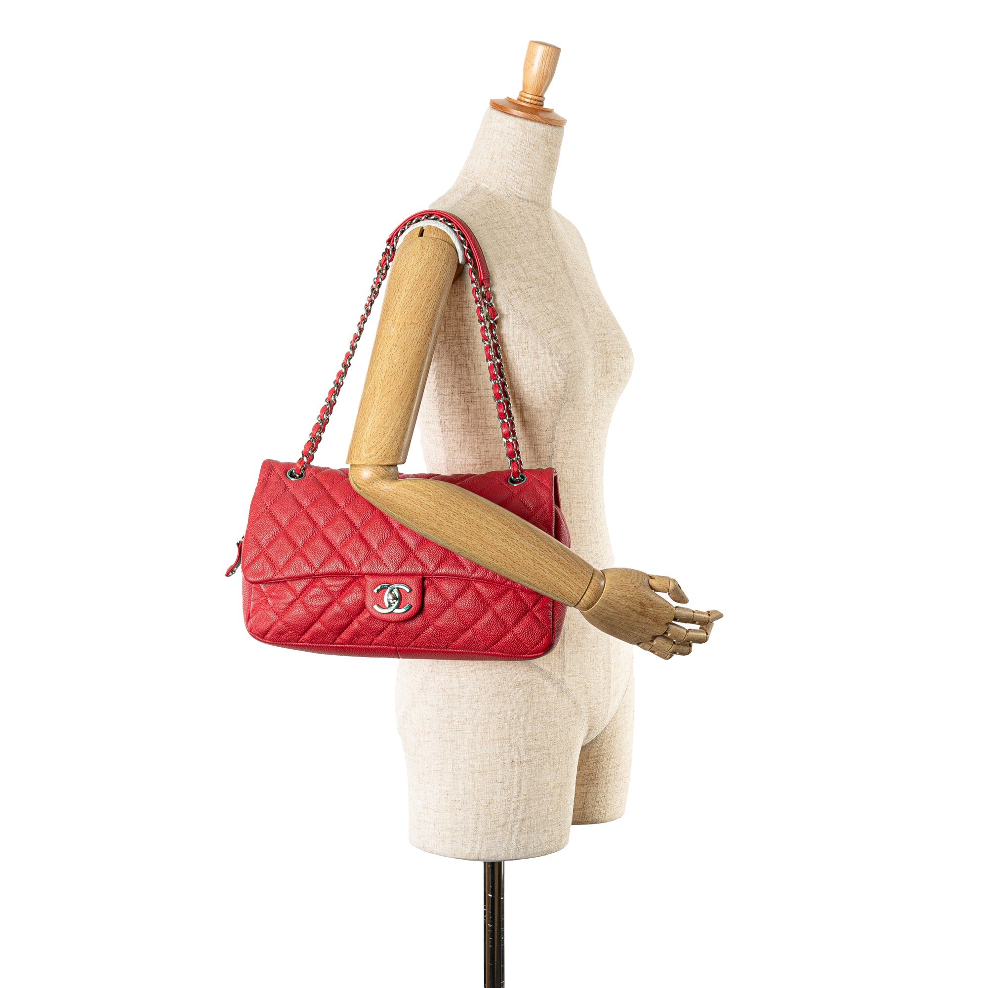 Chanel Jumbo Caviar Easy Flap Bag - image 11