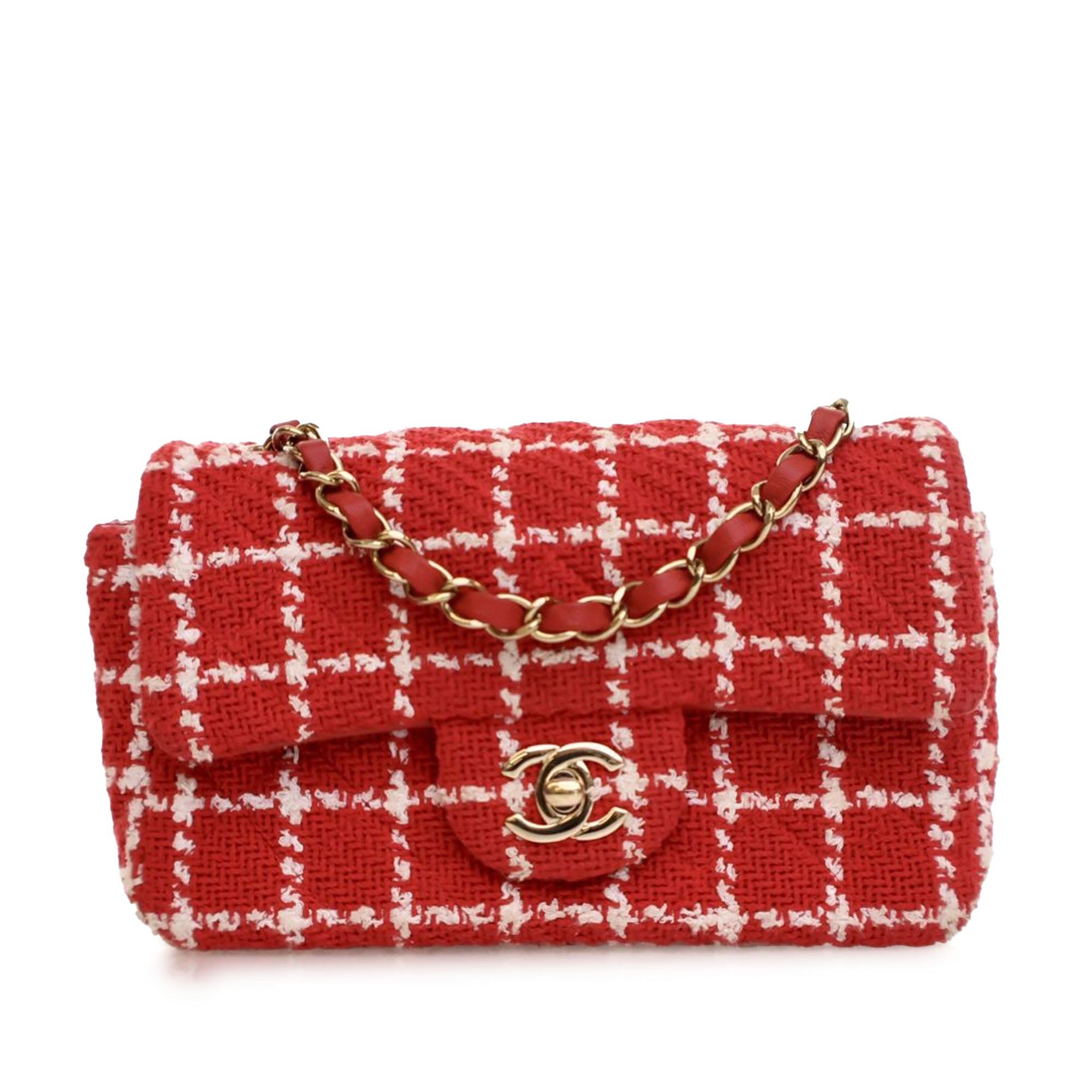 Chanel Mini Rectangular Classic Tweed Single Flap - image 1