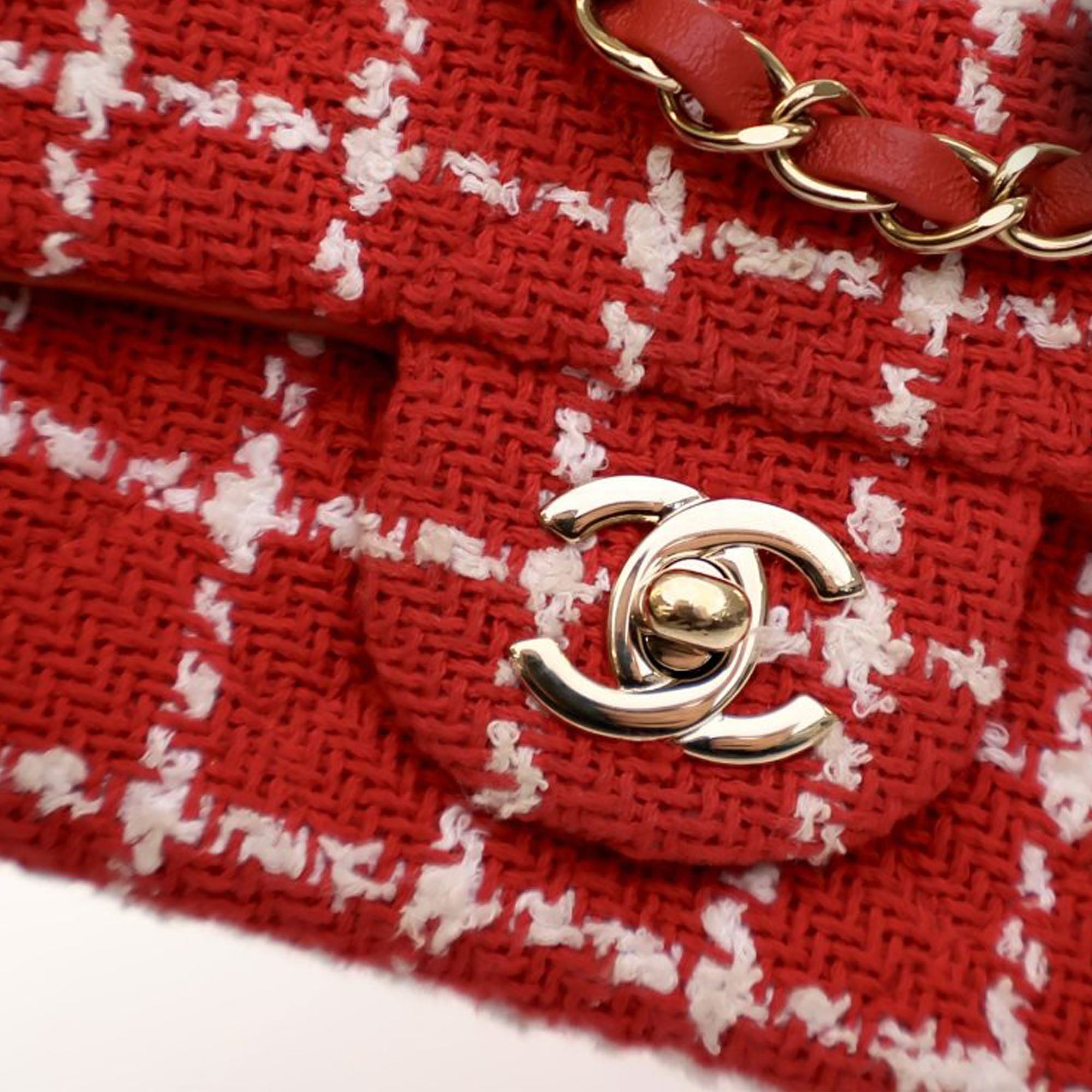 Chanel Mini Rectangular Classic Tweed Single Flap - image 9