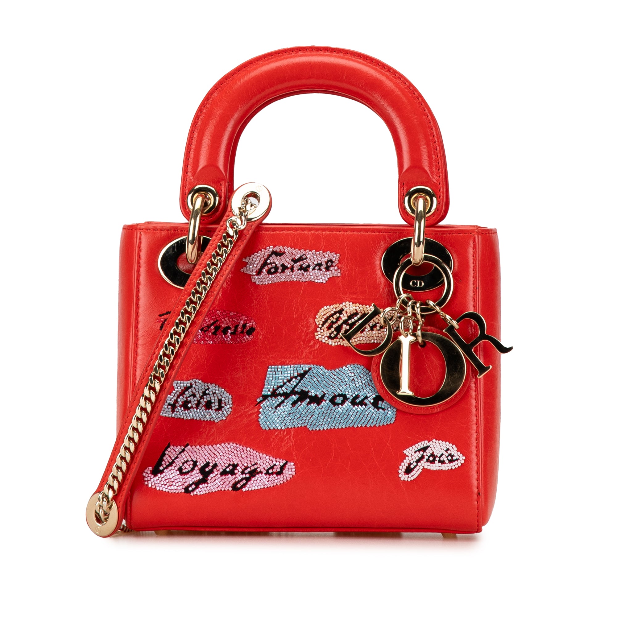 Dior Mini Calfskin Sequin Embellished Lady Dior - image 1