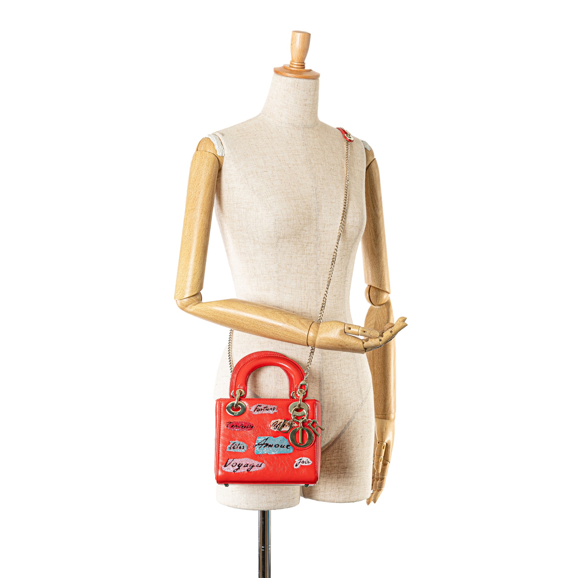 Dior Mini Calfskin Sequin Embellished Lady Dior - image 10
