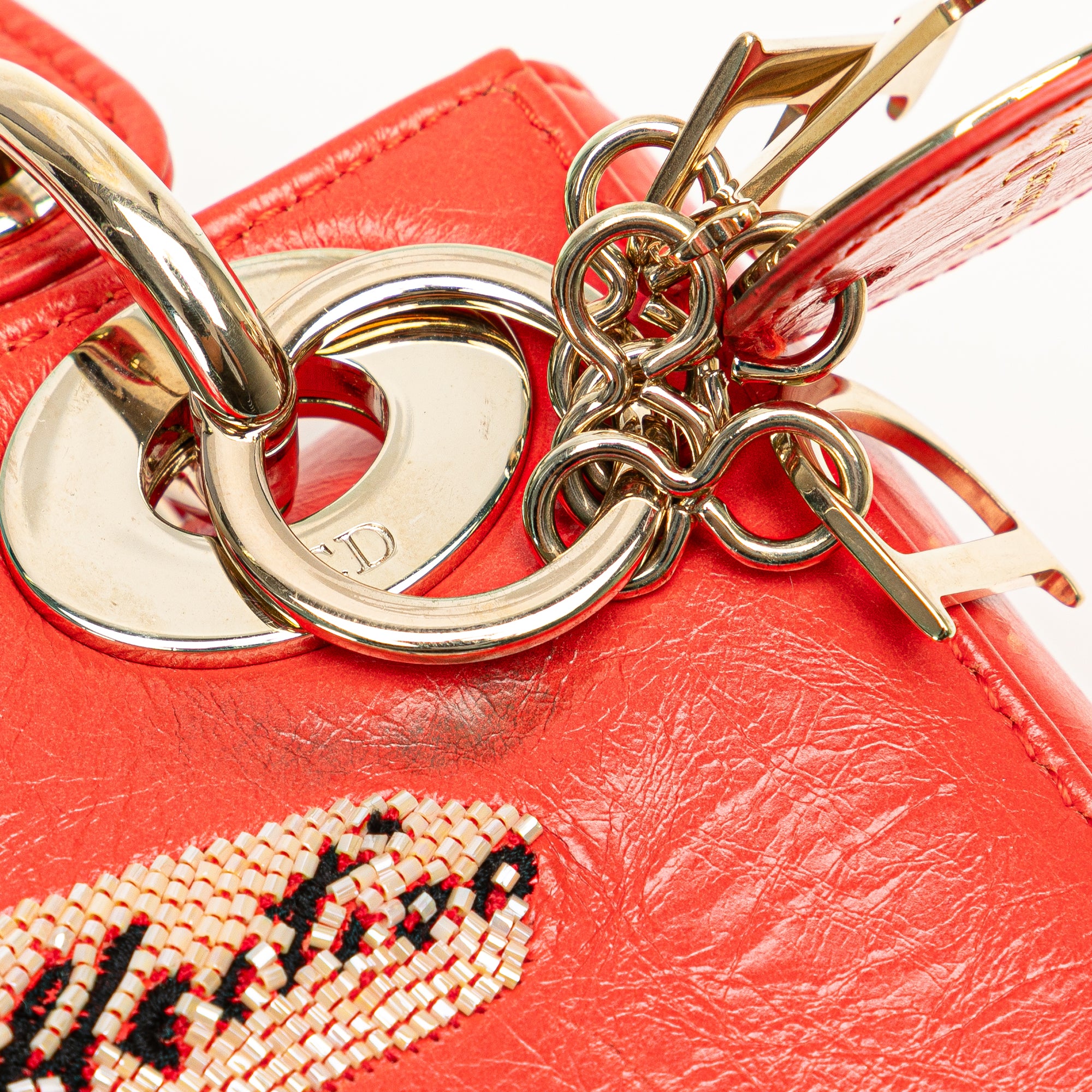 Dior Mini Calfskin Sequin Embellished Lady Dior - image 7