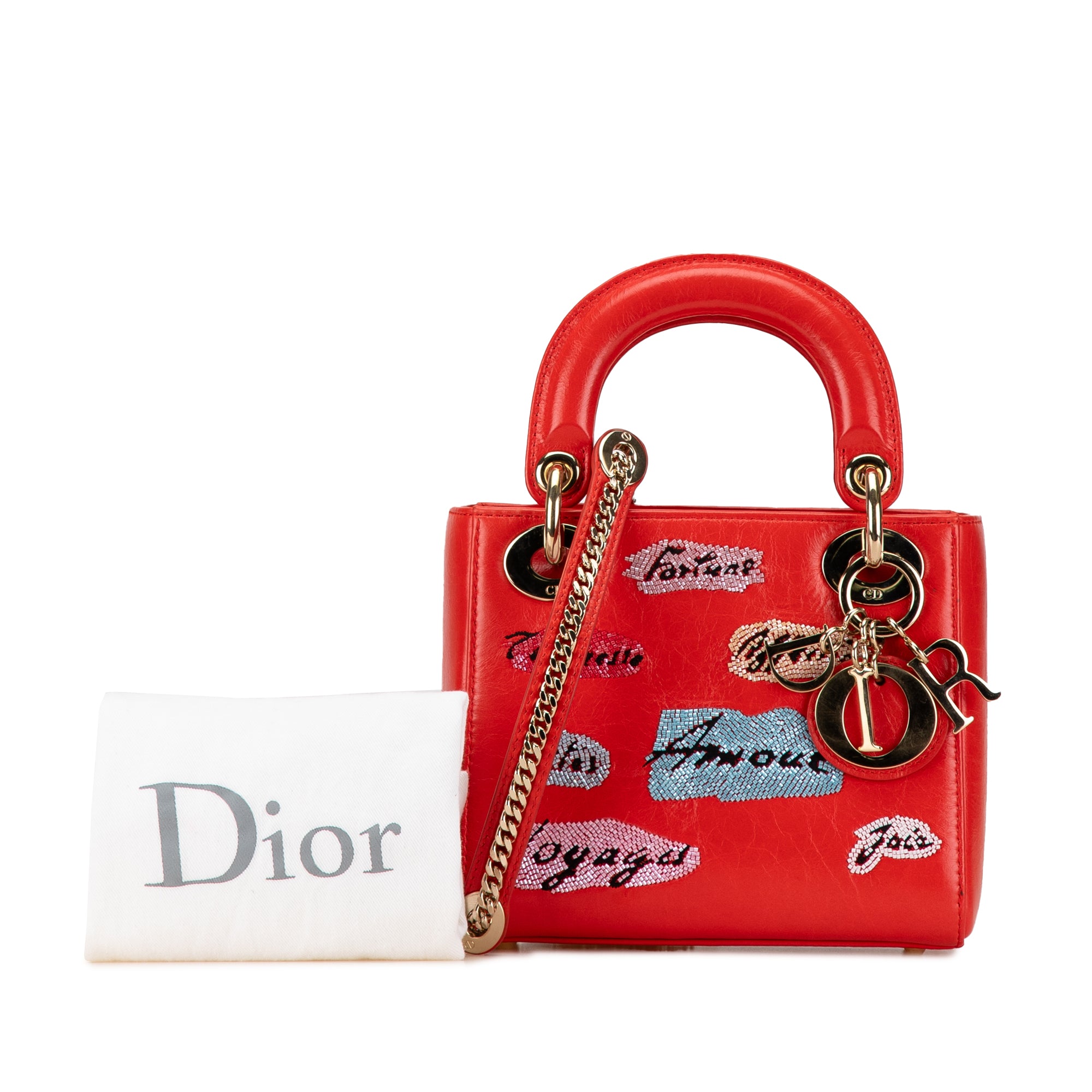 Dior Mini Calfskin Sequin Embellished Lady Dior - image 9