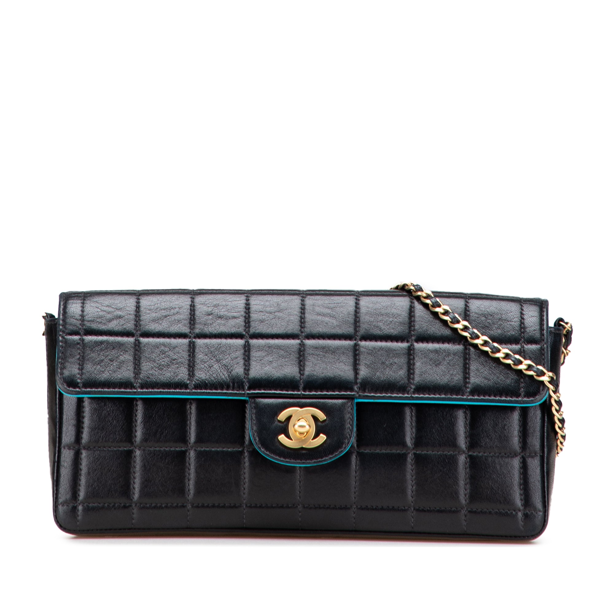 Chanel Chocolate Bar Lambskin East West Flap - image 1