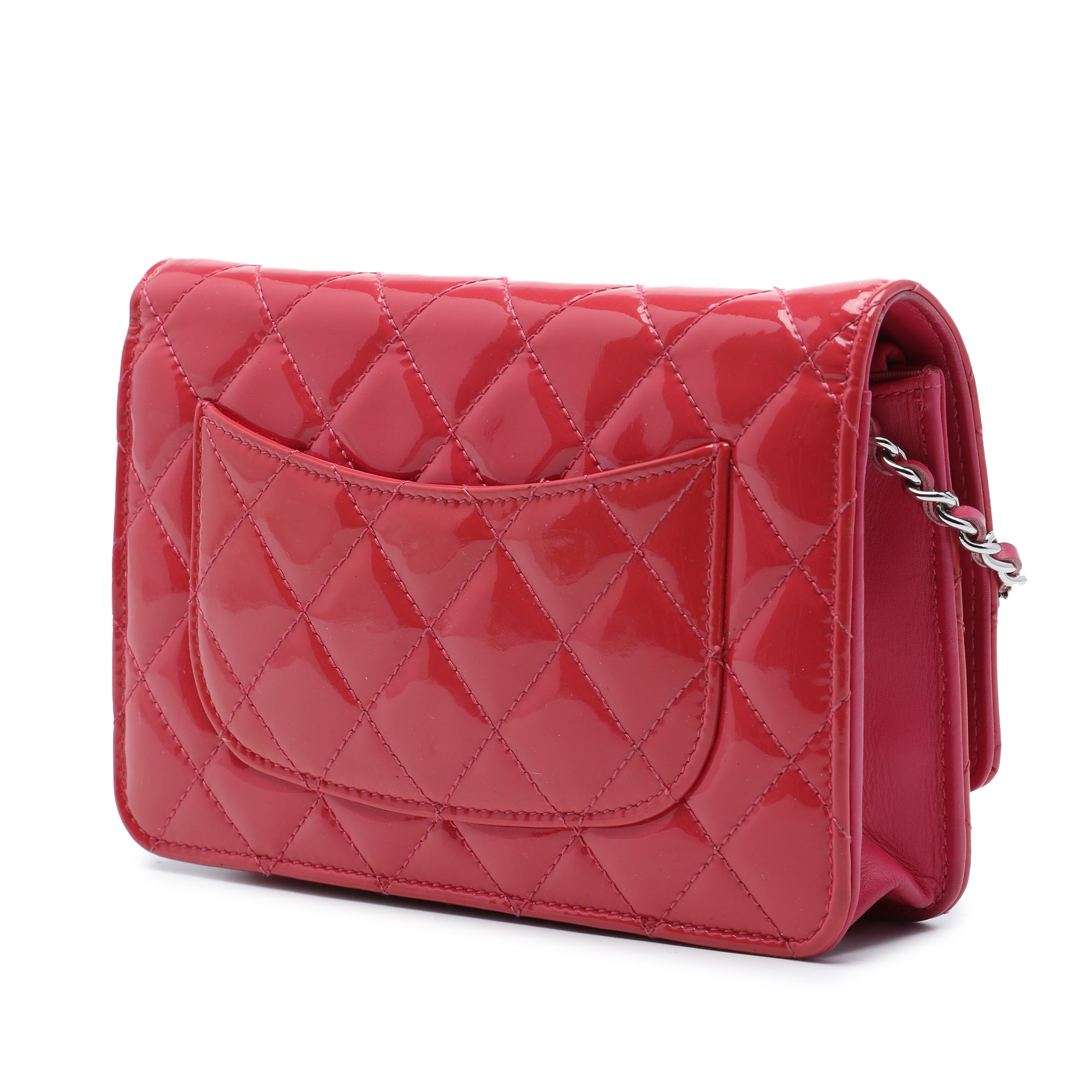 Chanel CC Quilted Patent Wallet On Chain - image 2