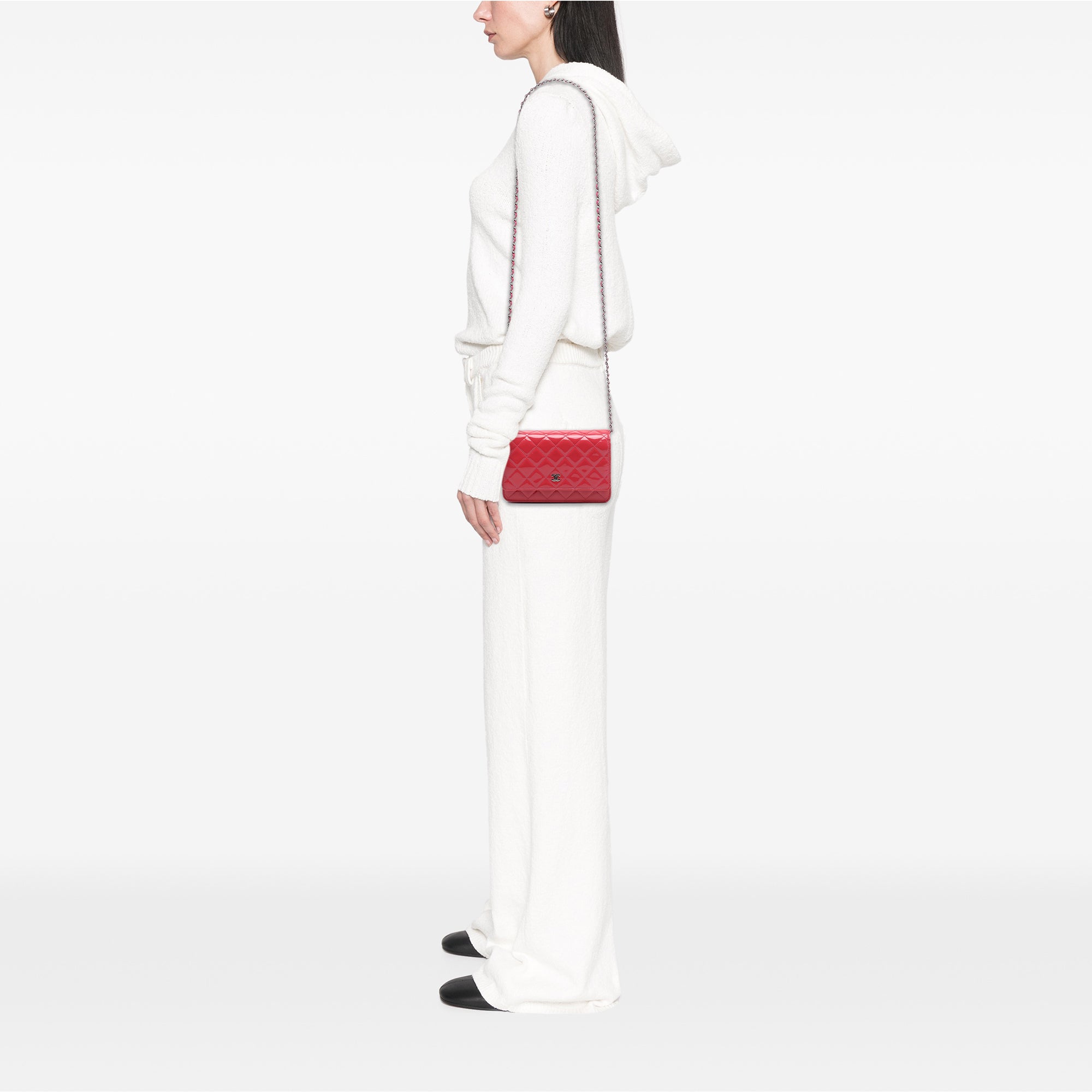 Chanel CC Quilted Patent Wallet On Chain - image 6